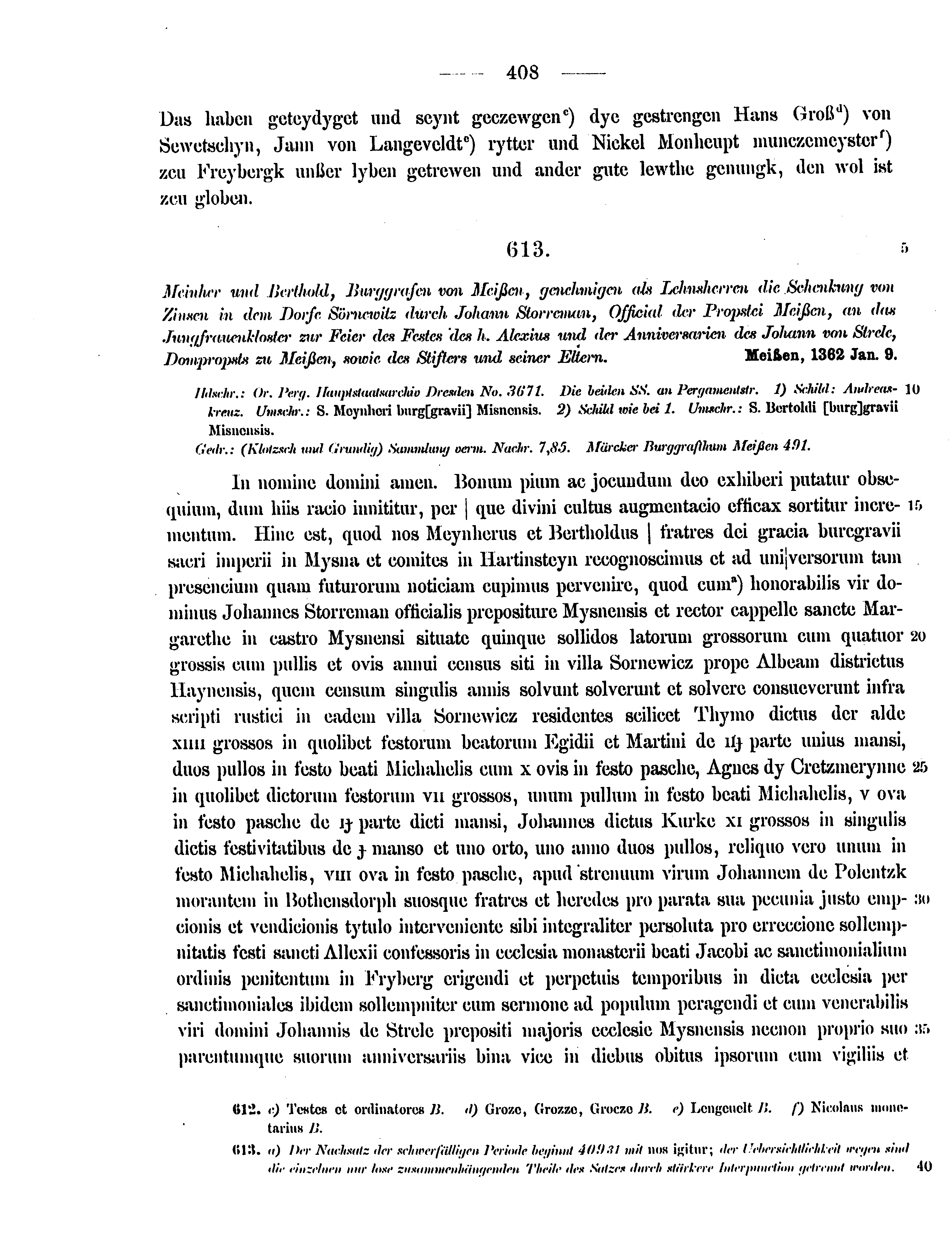 Historische Urkunde Seite 408 aus Band cds2_12