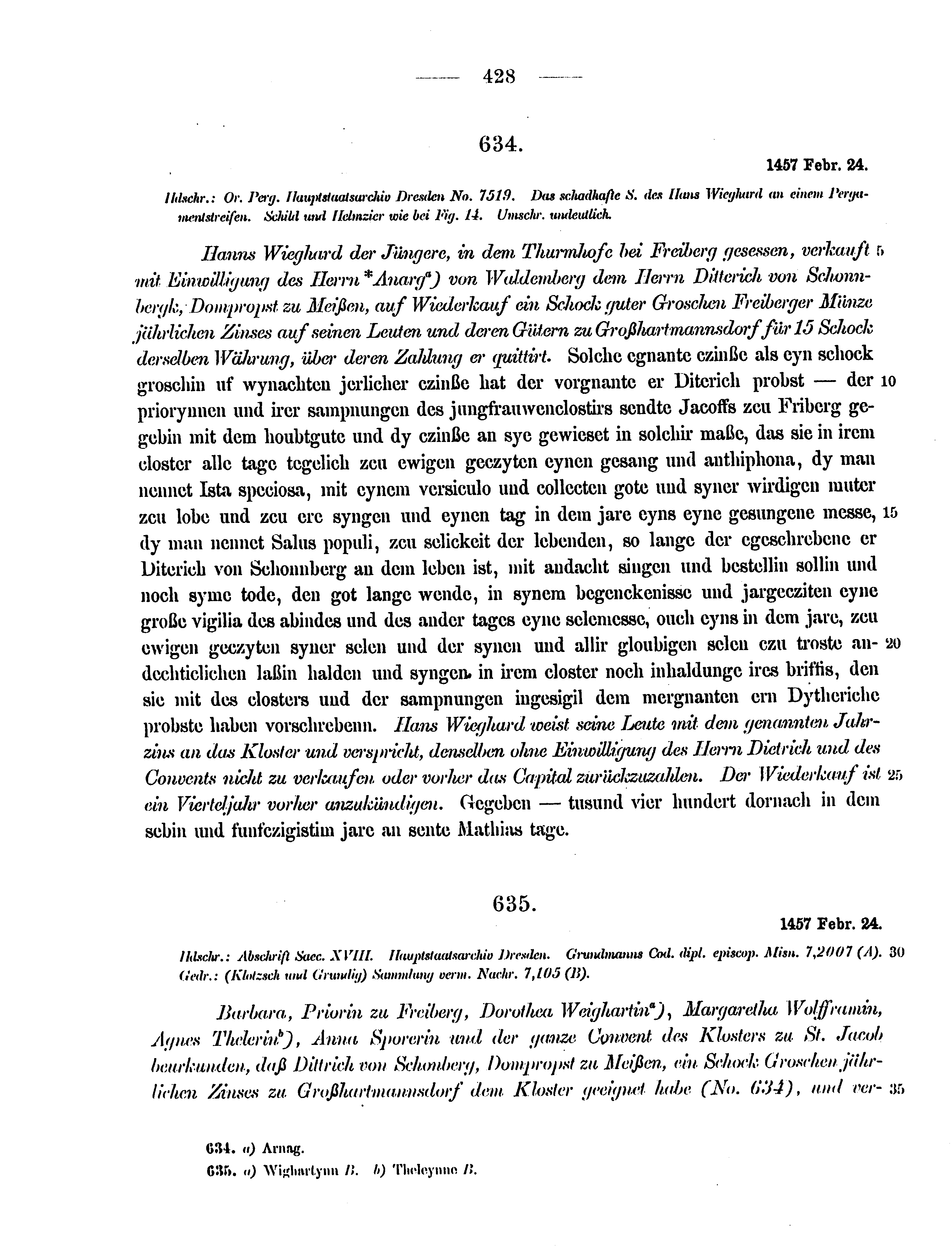 Historische Urkunde Seite 428 aus Band cds2_12