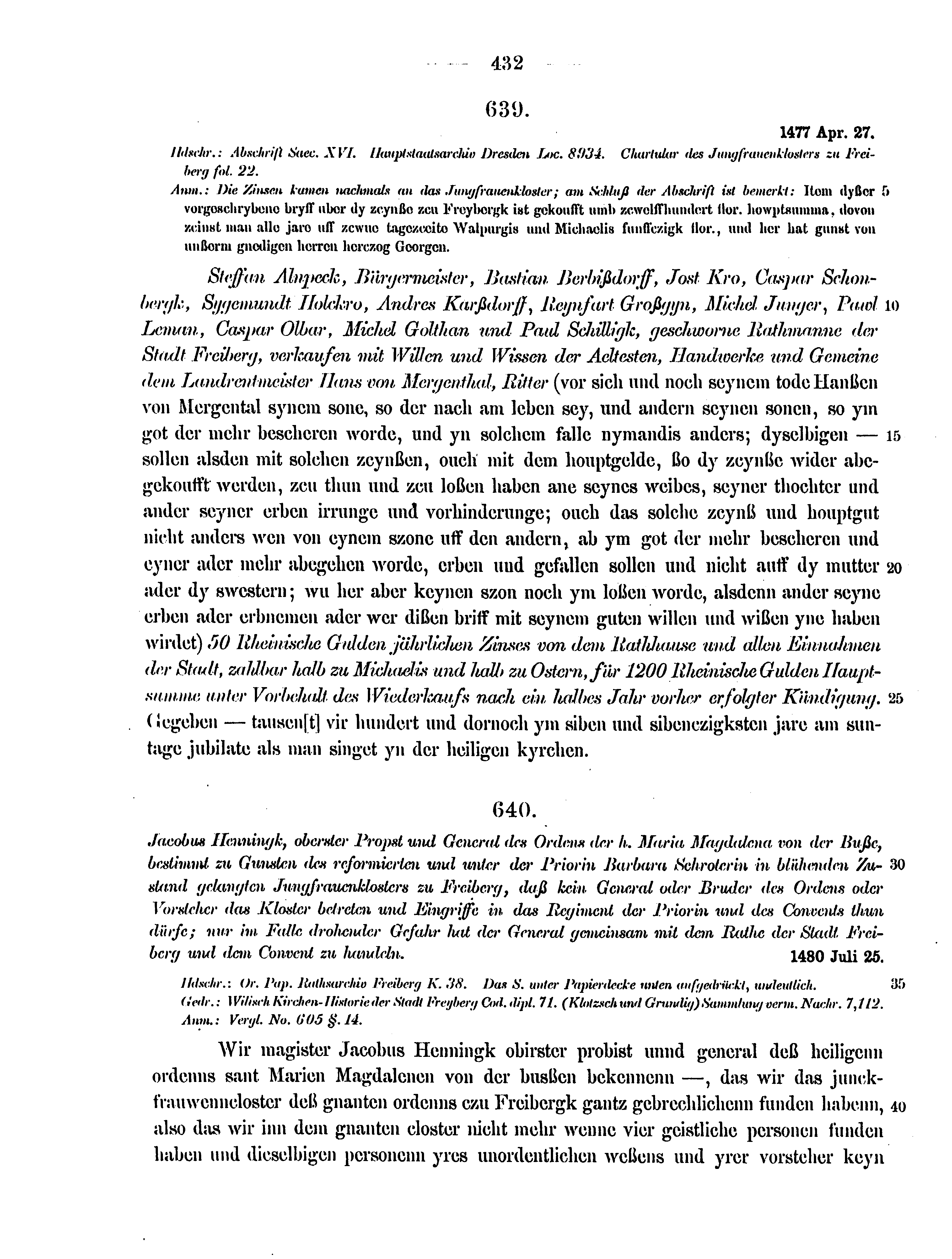 Historische Urkunde Seite 432 aus Band cds2_12