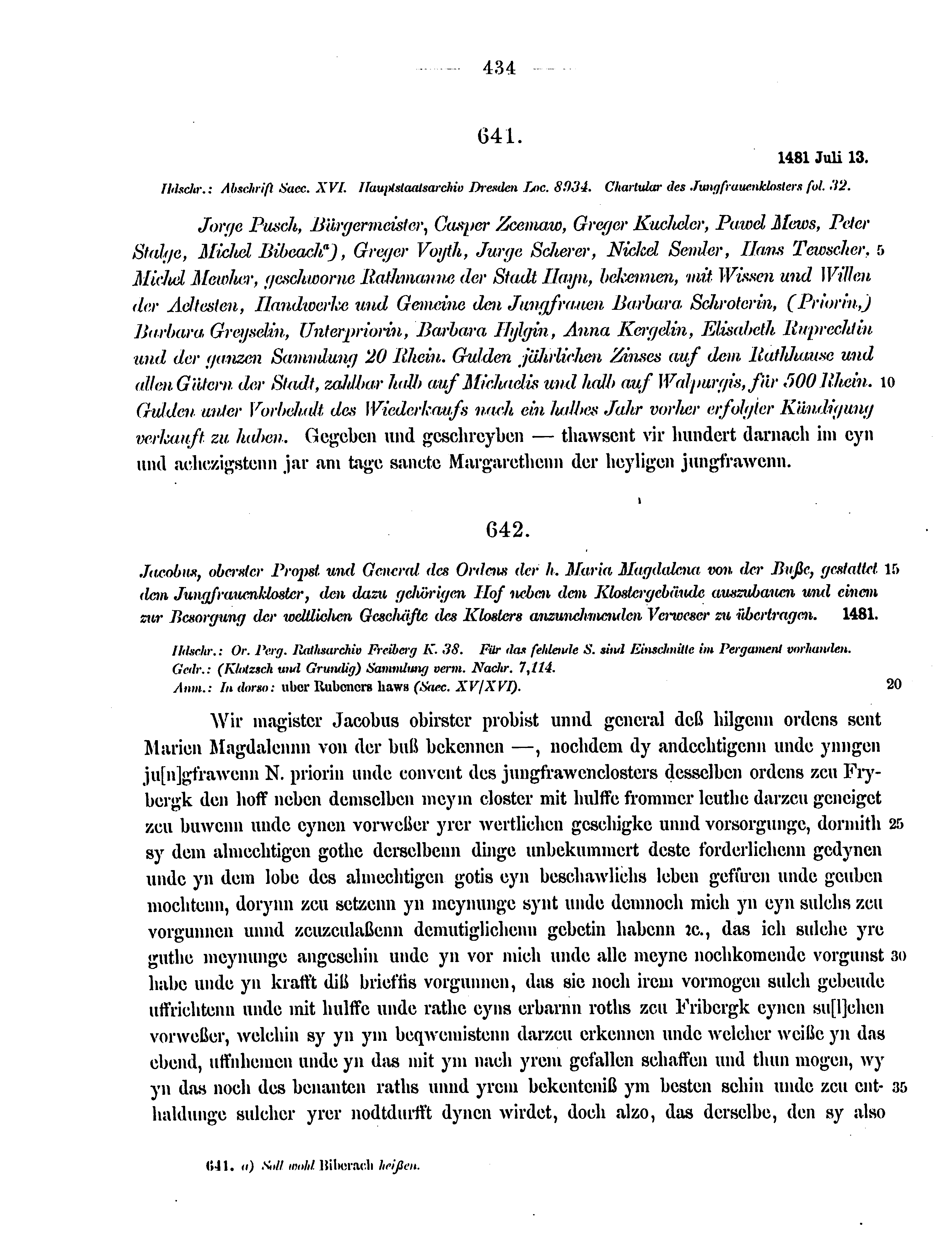 Historische Urkunde Seite 434 aus Band cds2_12