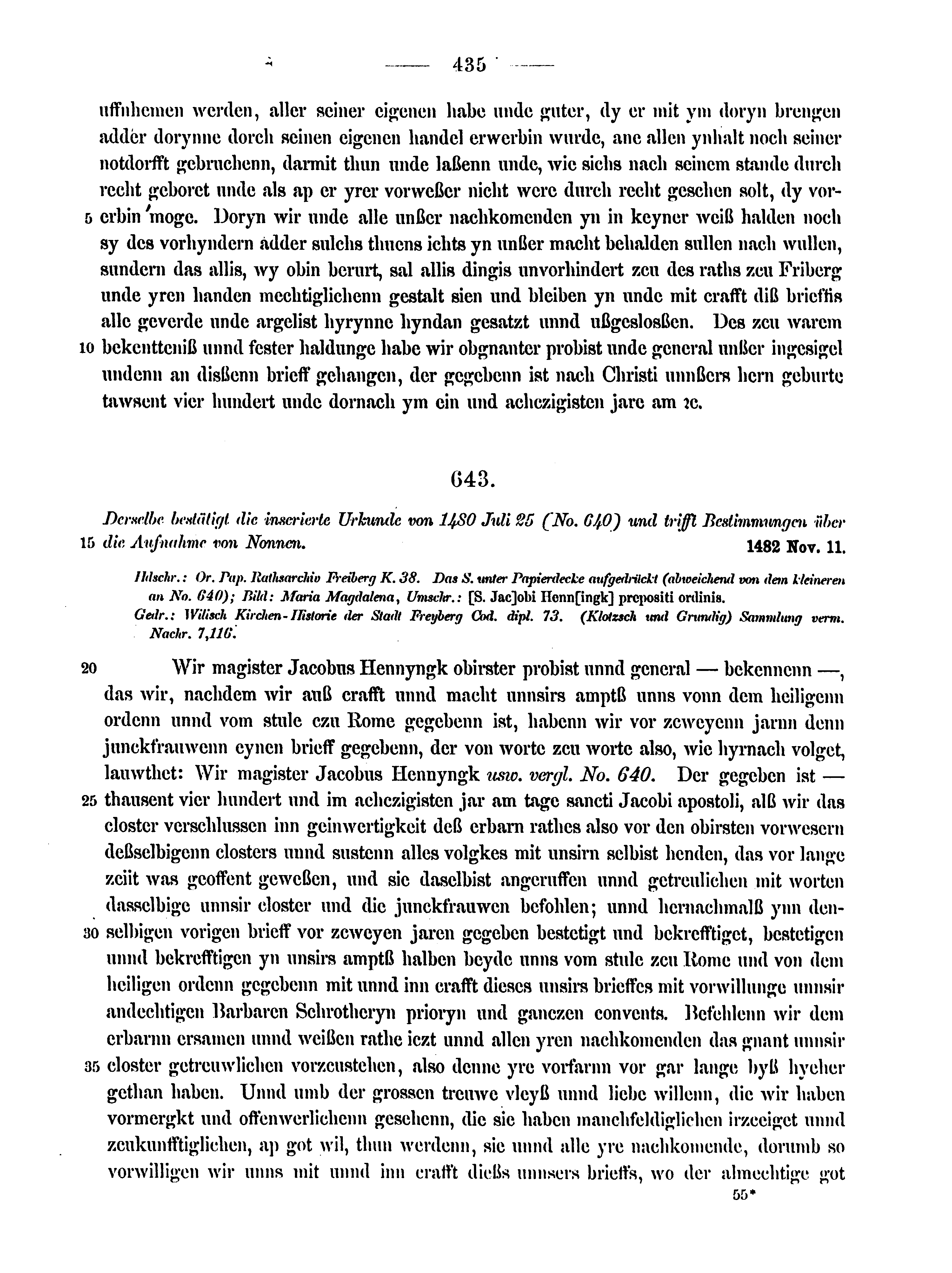 Historische Urkunde Seite 435 aus Band cds2_12