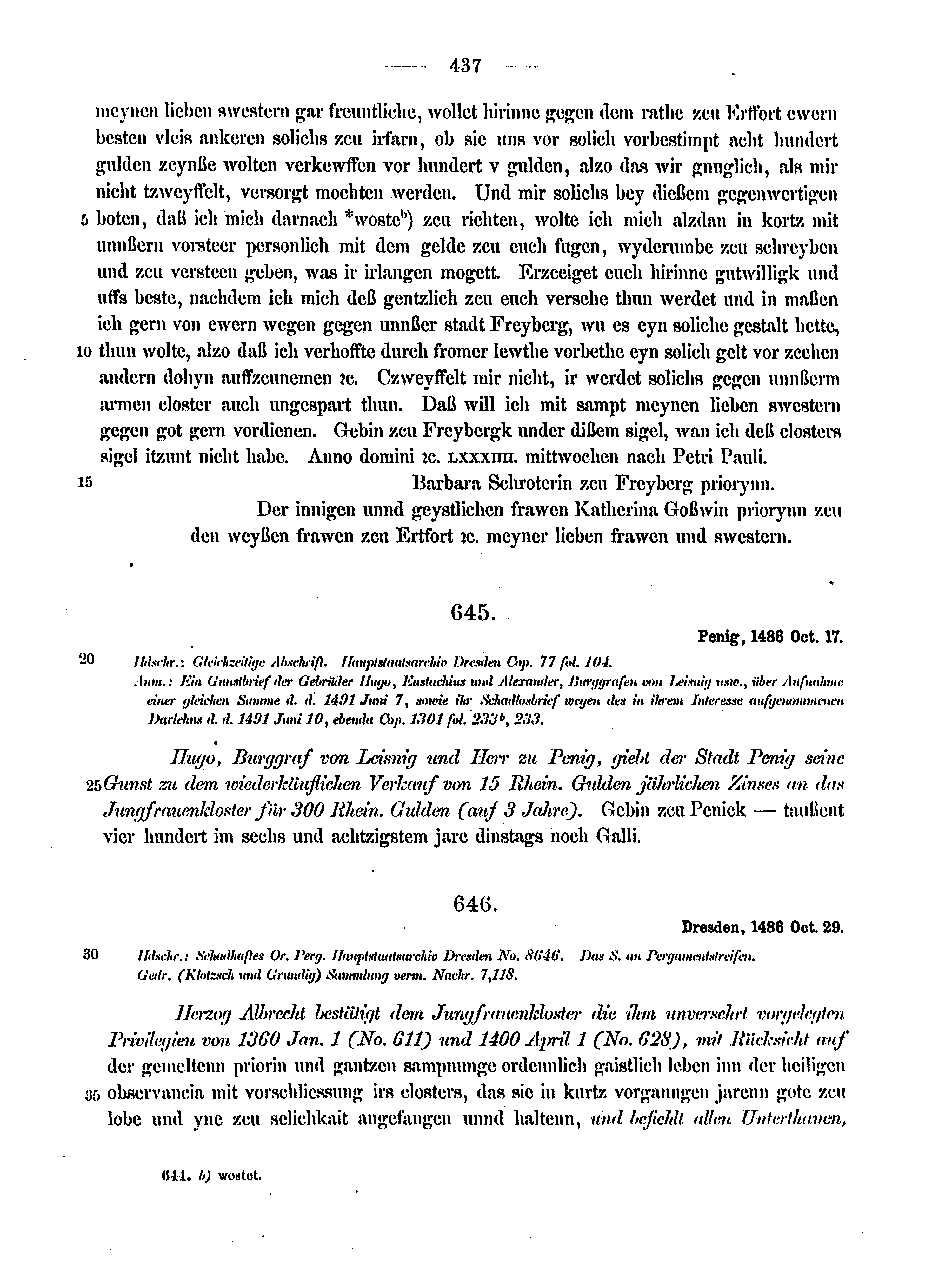 Historische Urkunde Seite 437 aus Band cds2_12