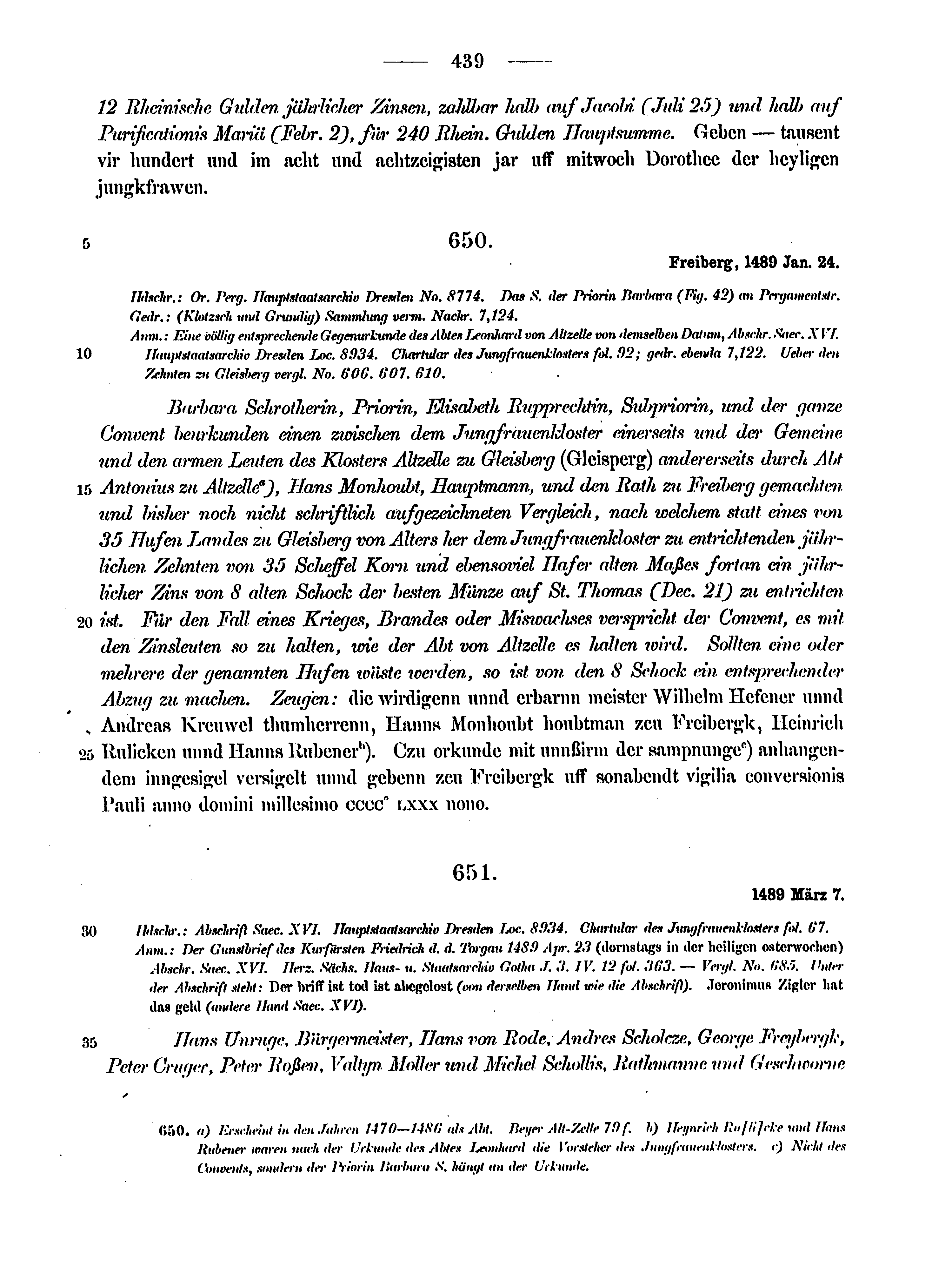 Historische Urkunde Seite 439 aus Band cds2_12