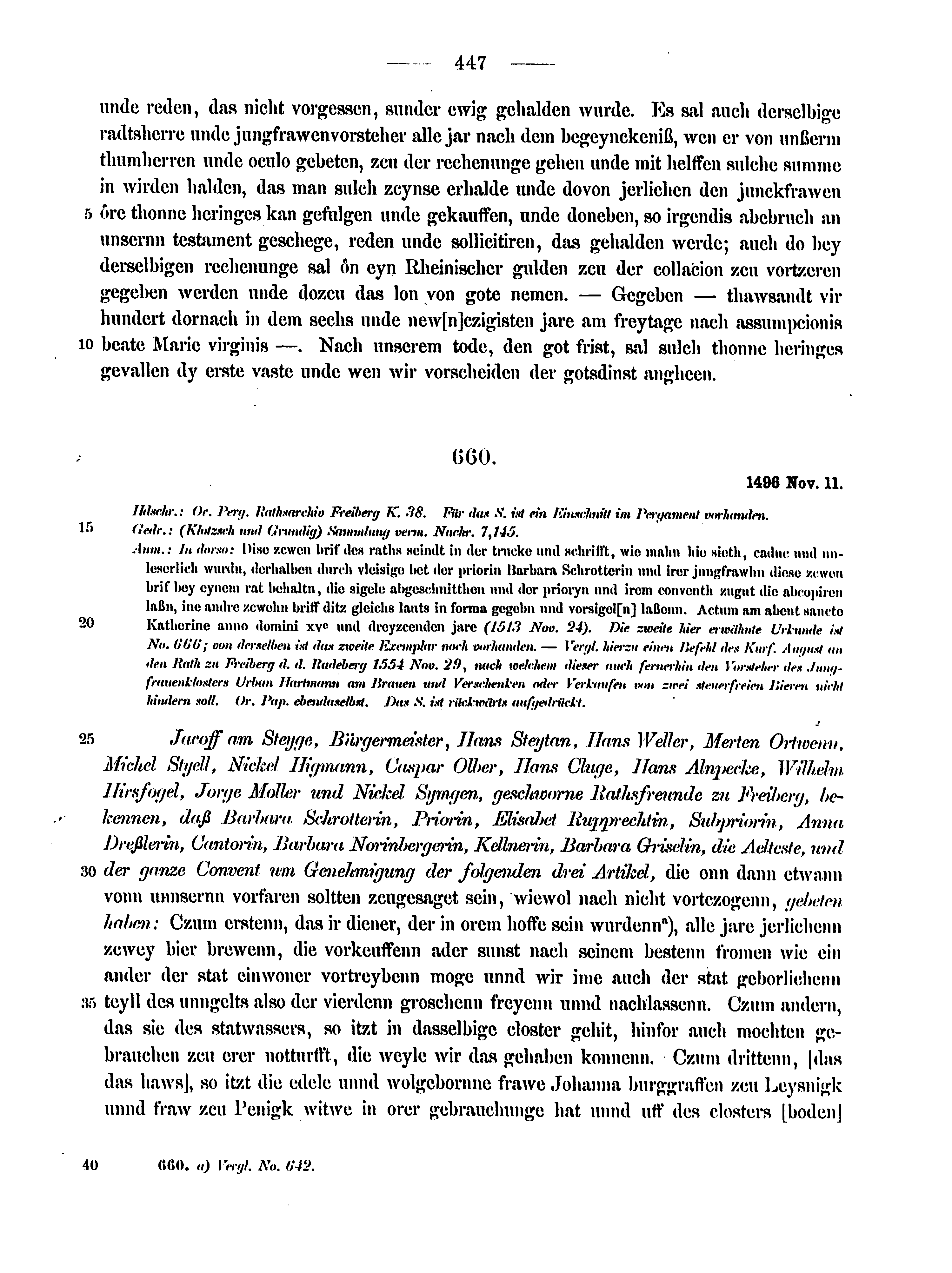 Historische Urkunde Seite 447 aus Band cds2_12