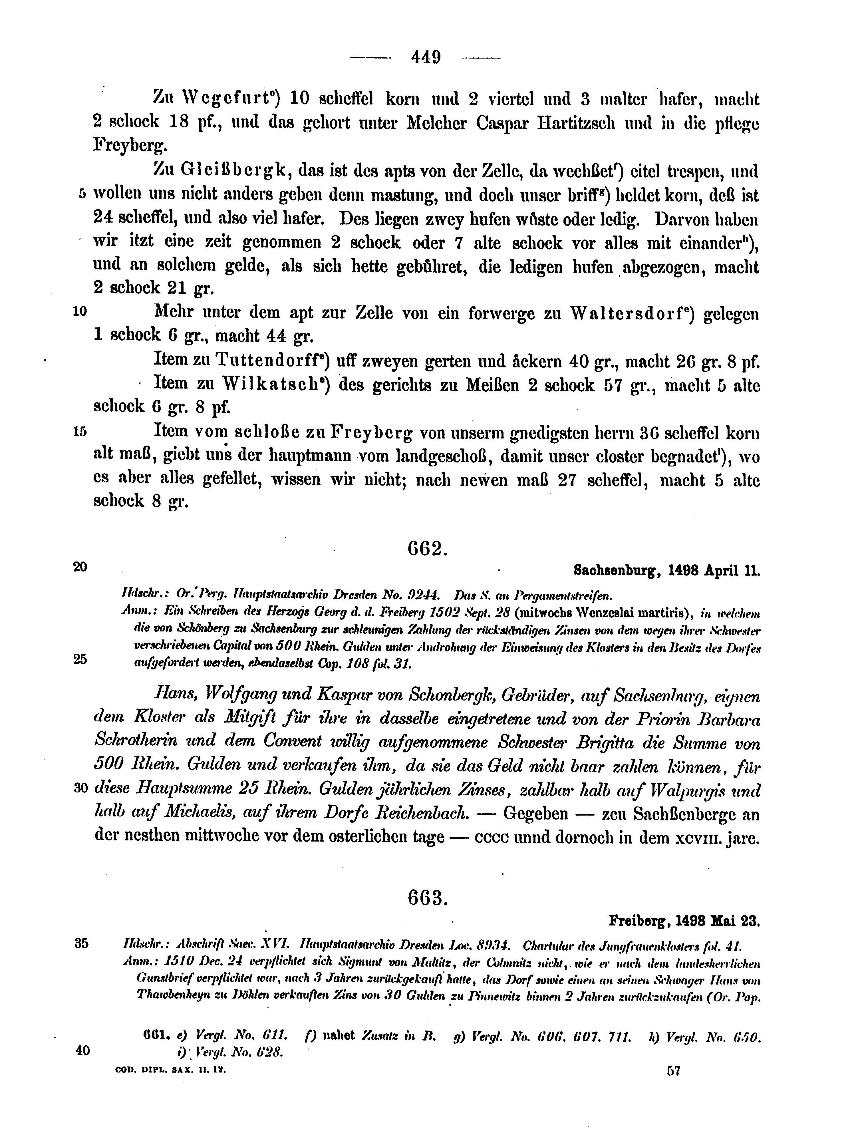 Historische Urkunde Seite 449 aus Band cds2_12