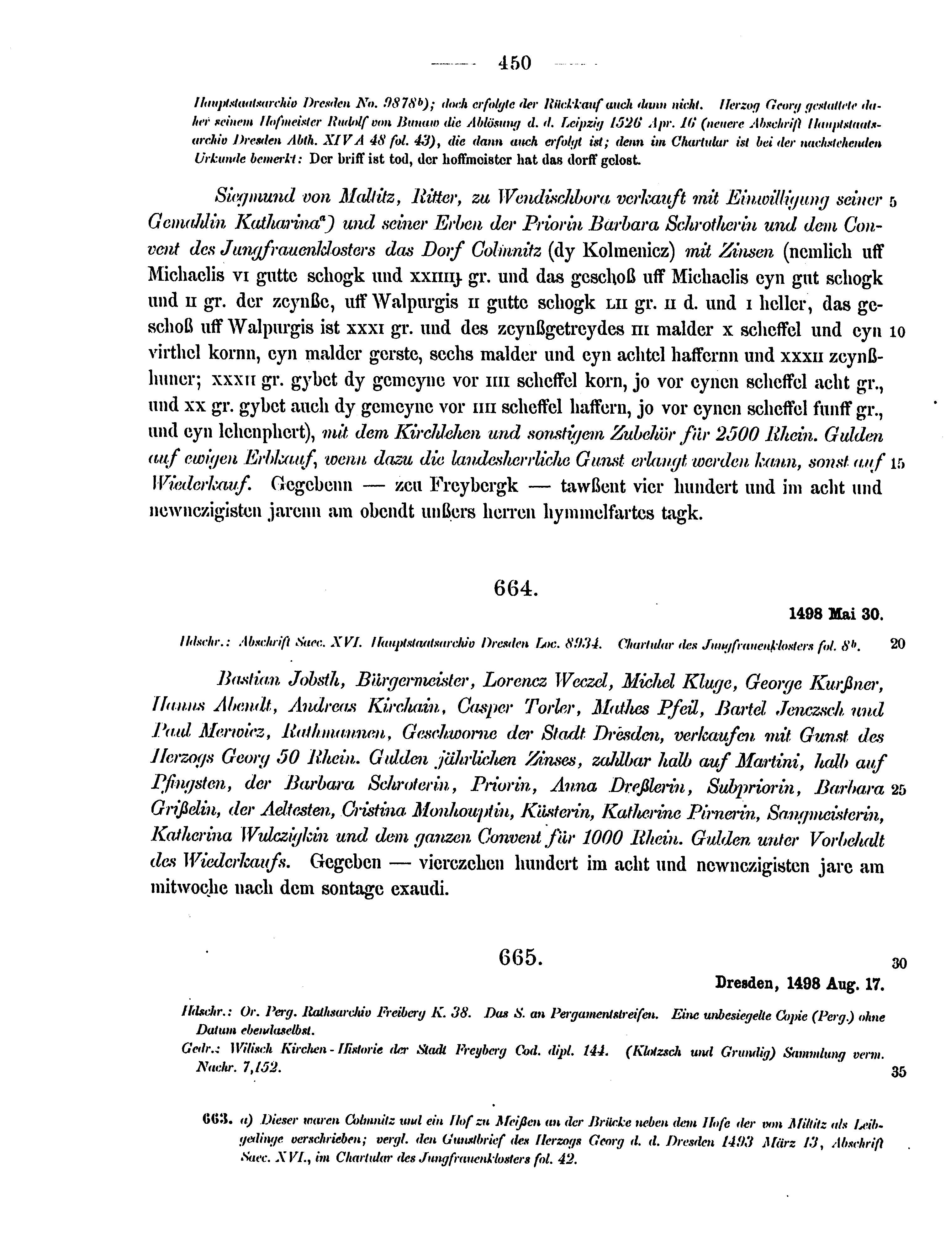 Historische Urkunde Seite 450 aus Band cds2_12