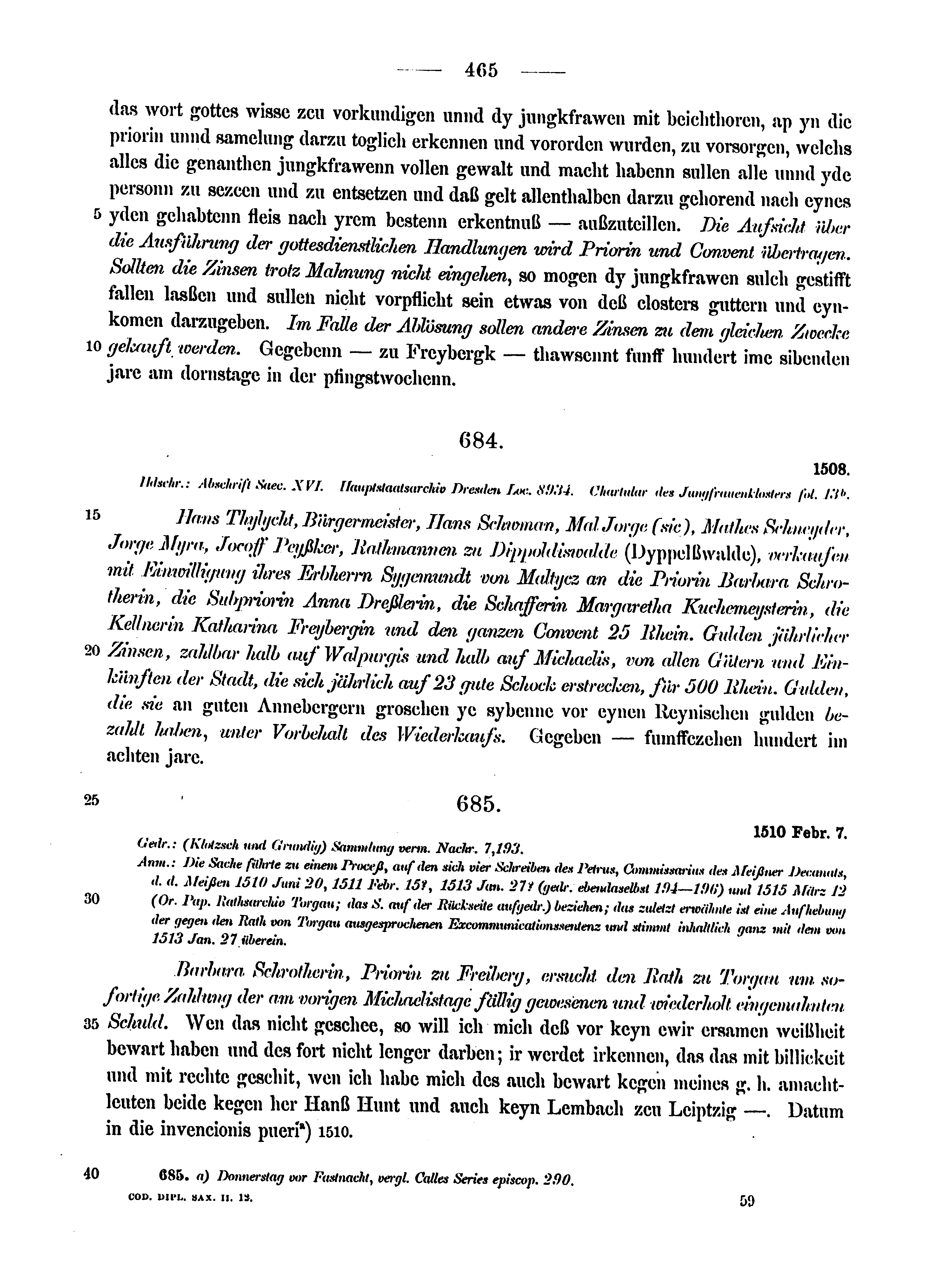 Historische Urkunde Seite 465 aus Band cds2_12