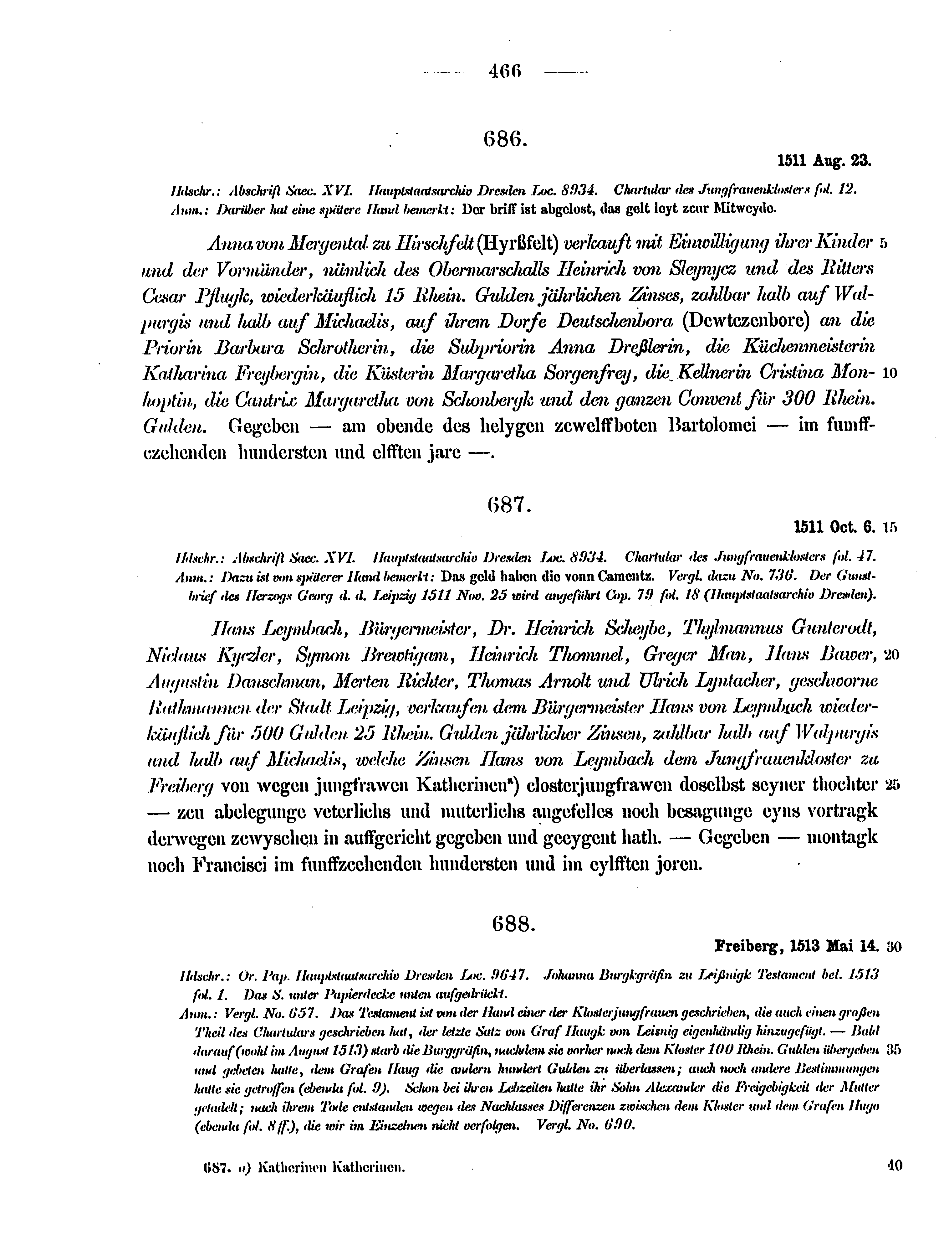 Historische Urkunde Seite 466 aus Band cds2_12