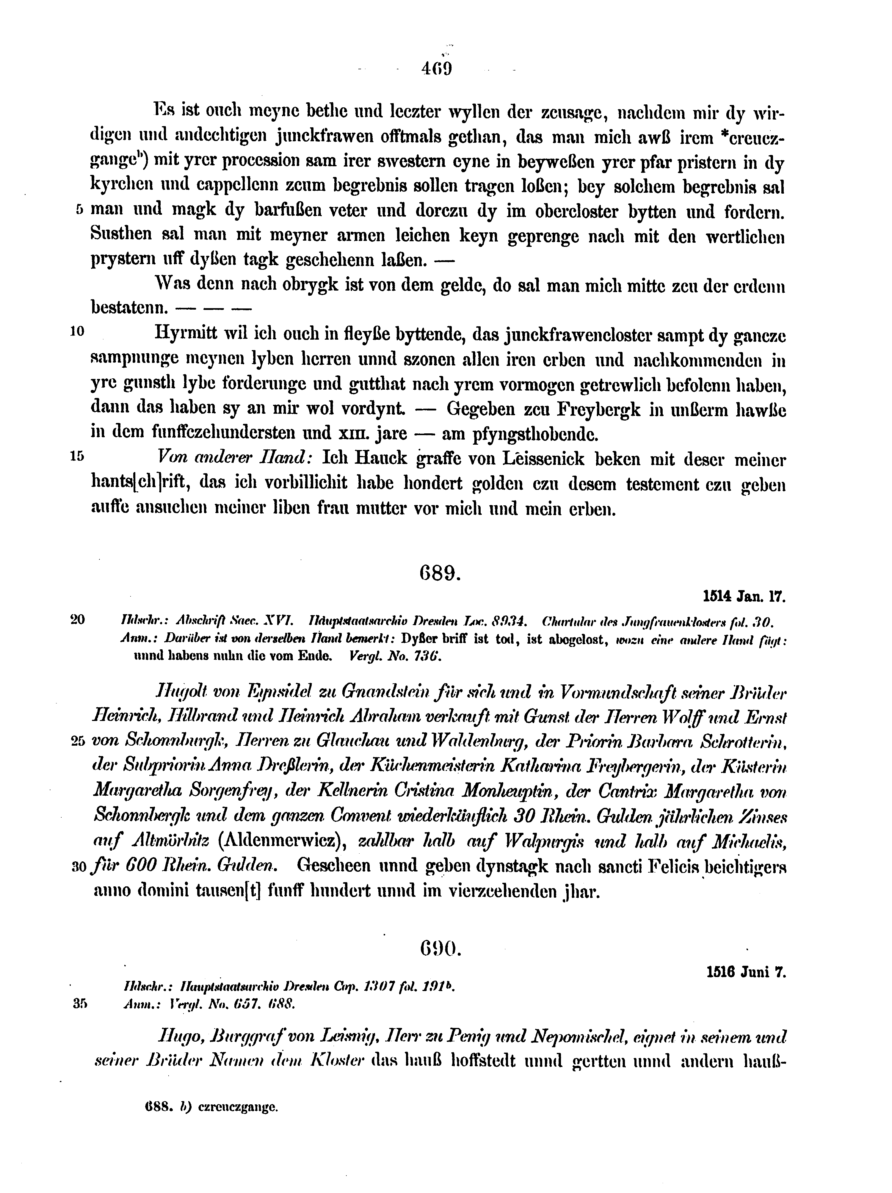 Historische Urkunde Seite 469 aus Band cds2_12