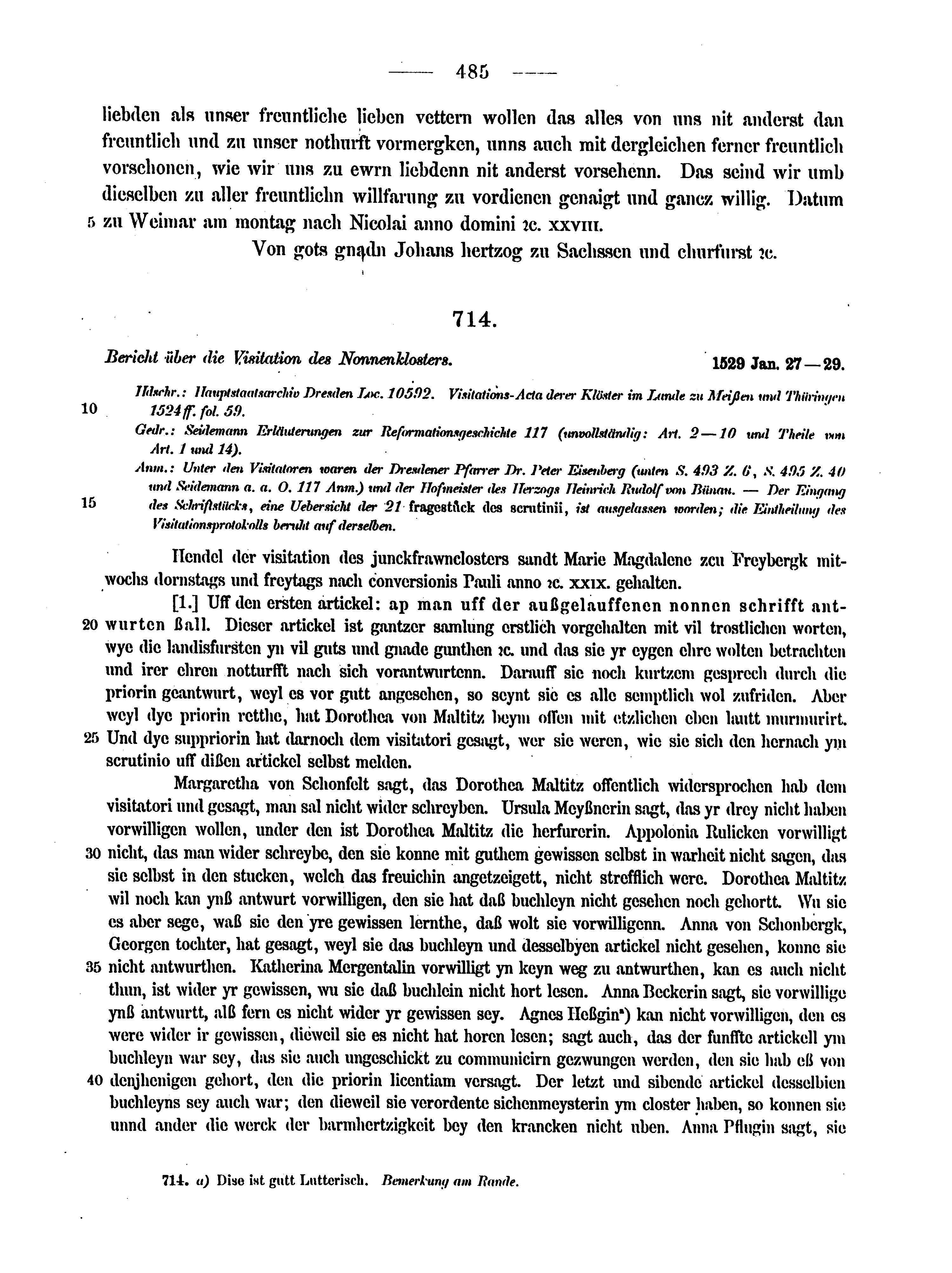 Historische Urkunde Seite 485 aus Band cds2_12