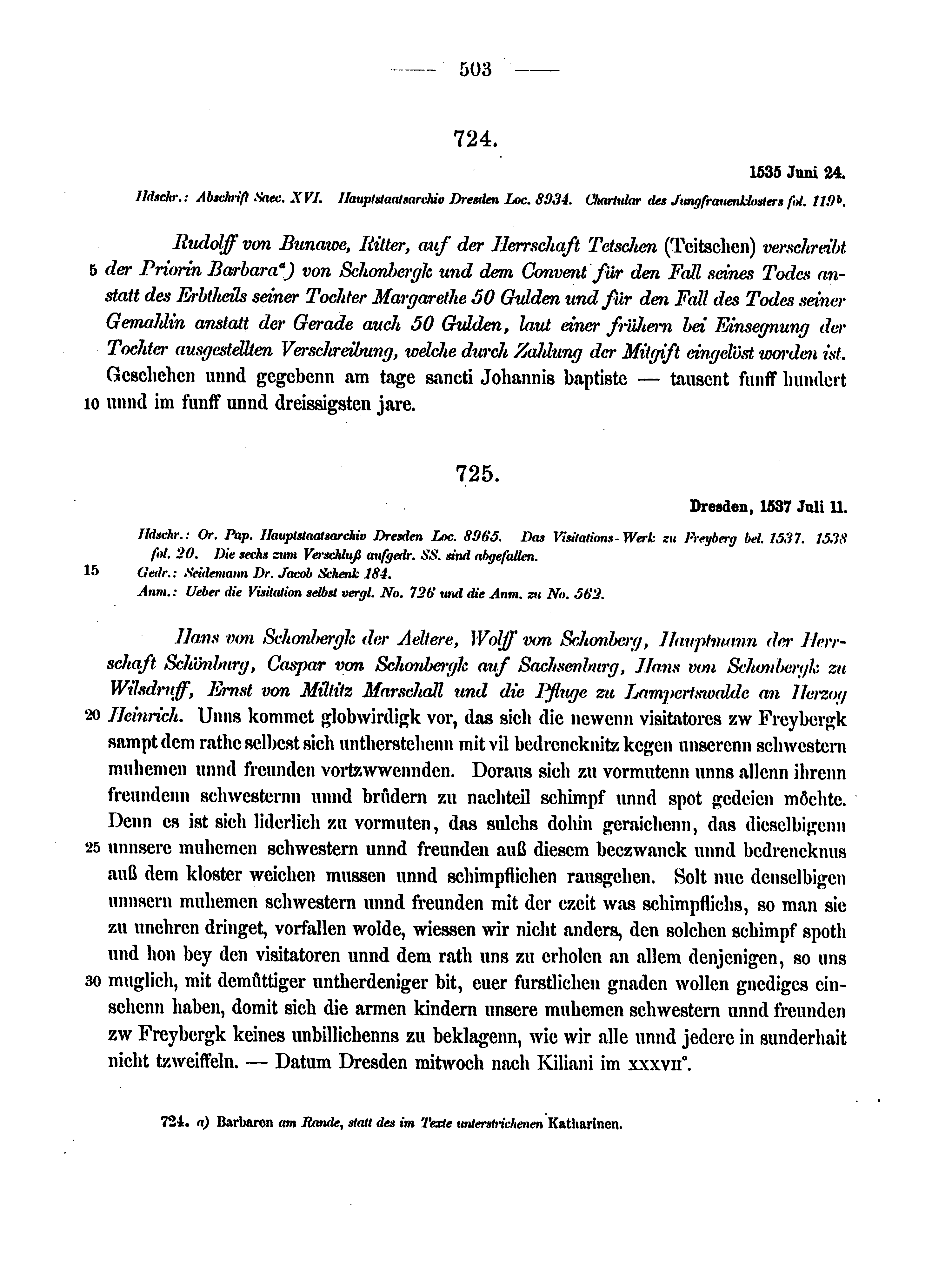 Historische Urkunde Seite 503 aus Band cds2_12