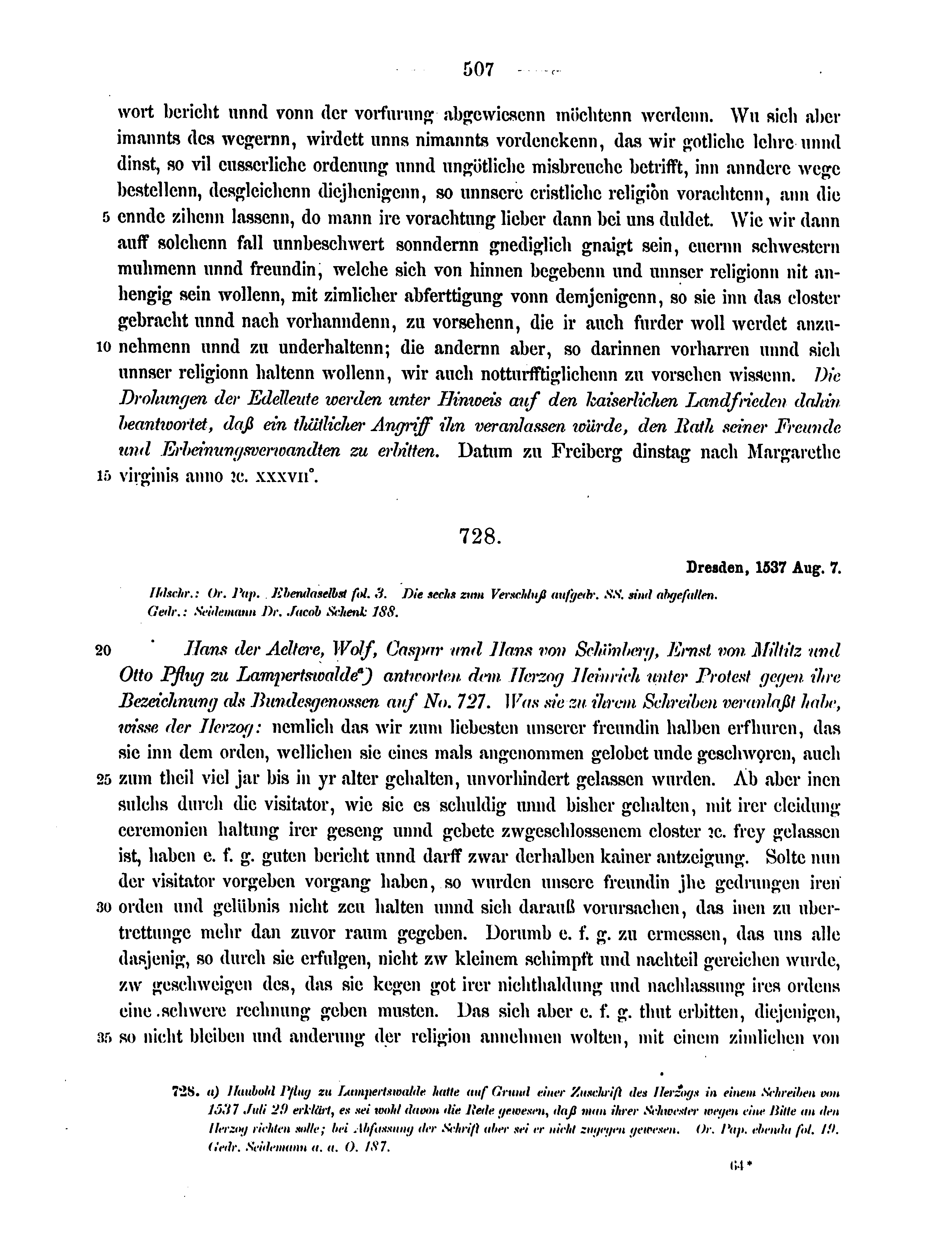 Historische Urkunde Seite 507 aus Band cds2_12