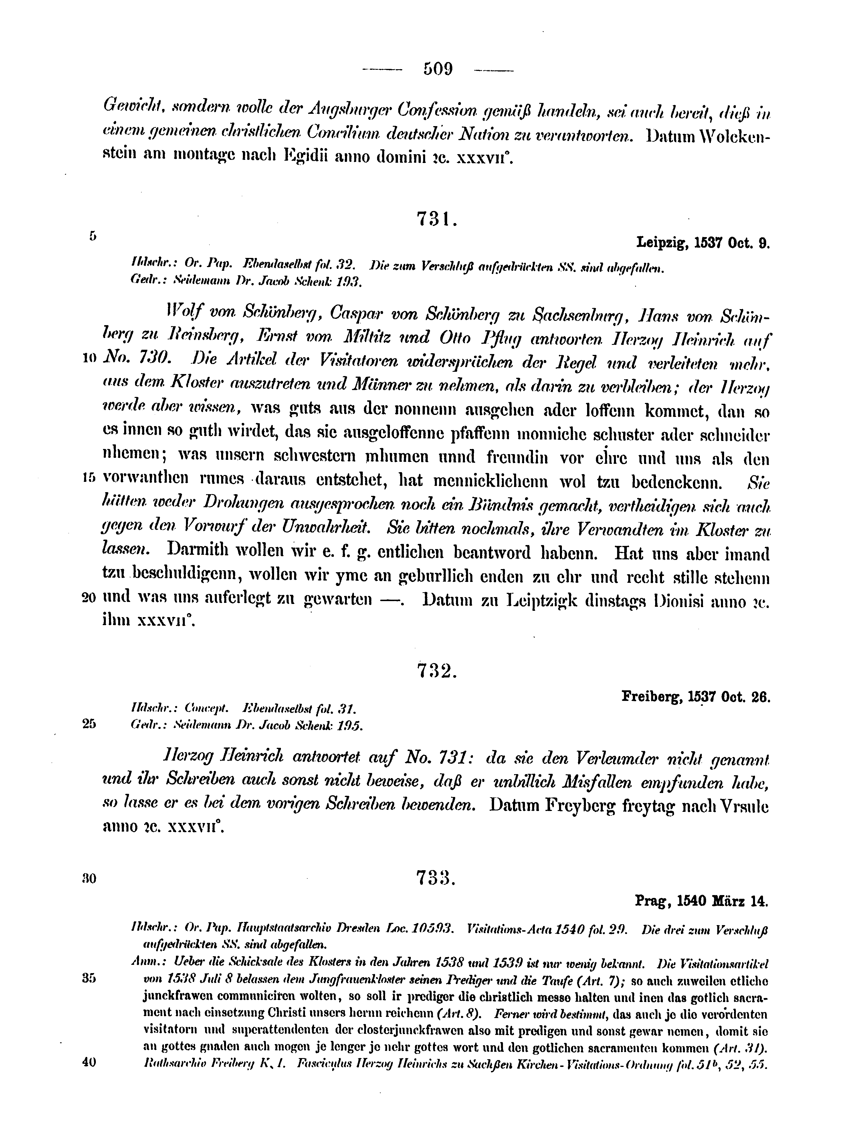 Historische Urkunde Seite 509 aus Band cds2_12