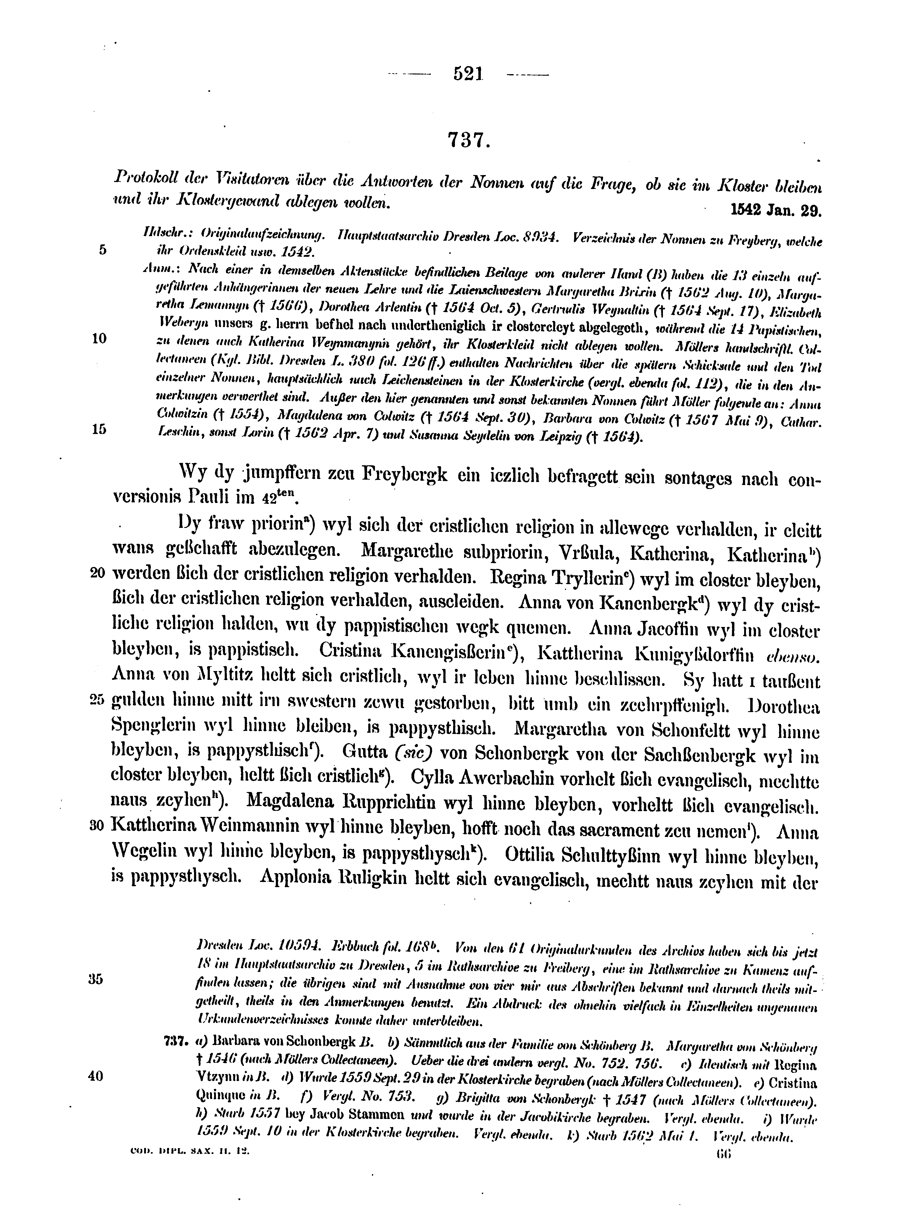 Historische Urkunde Seite 521 aus Band cds2_12