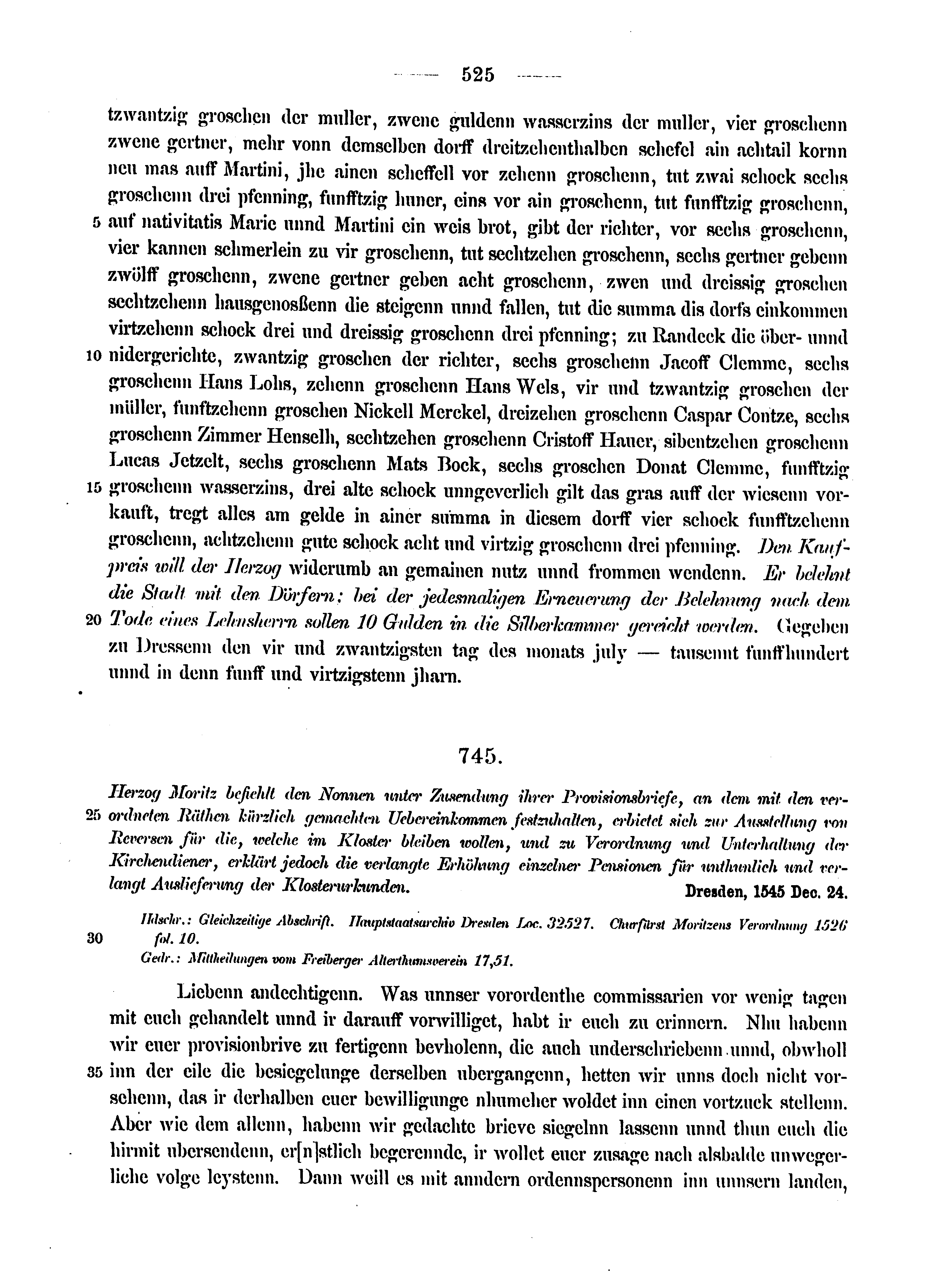 Historische Urkunde Seite 525 aus Band cds2_12
