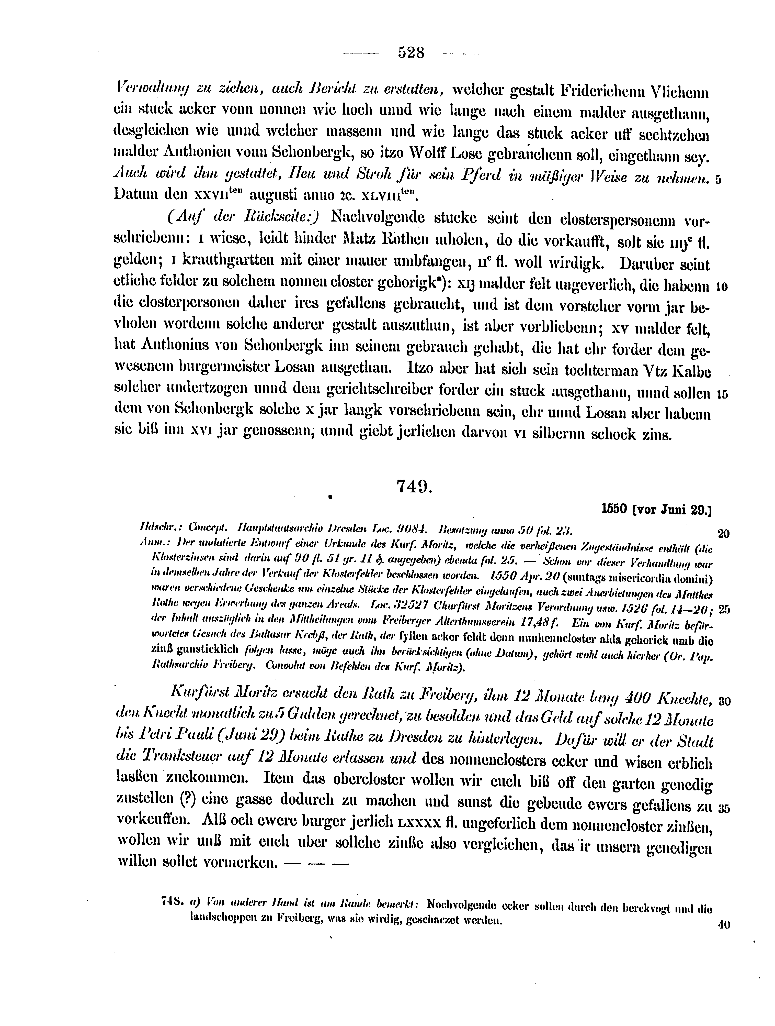 Historische Urkunde Seite 528 aus Band cds2_12