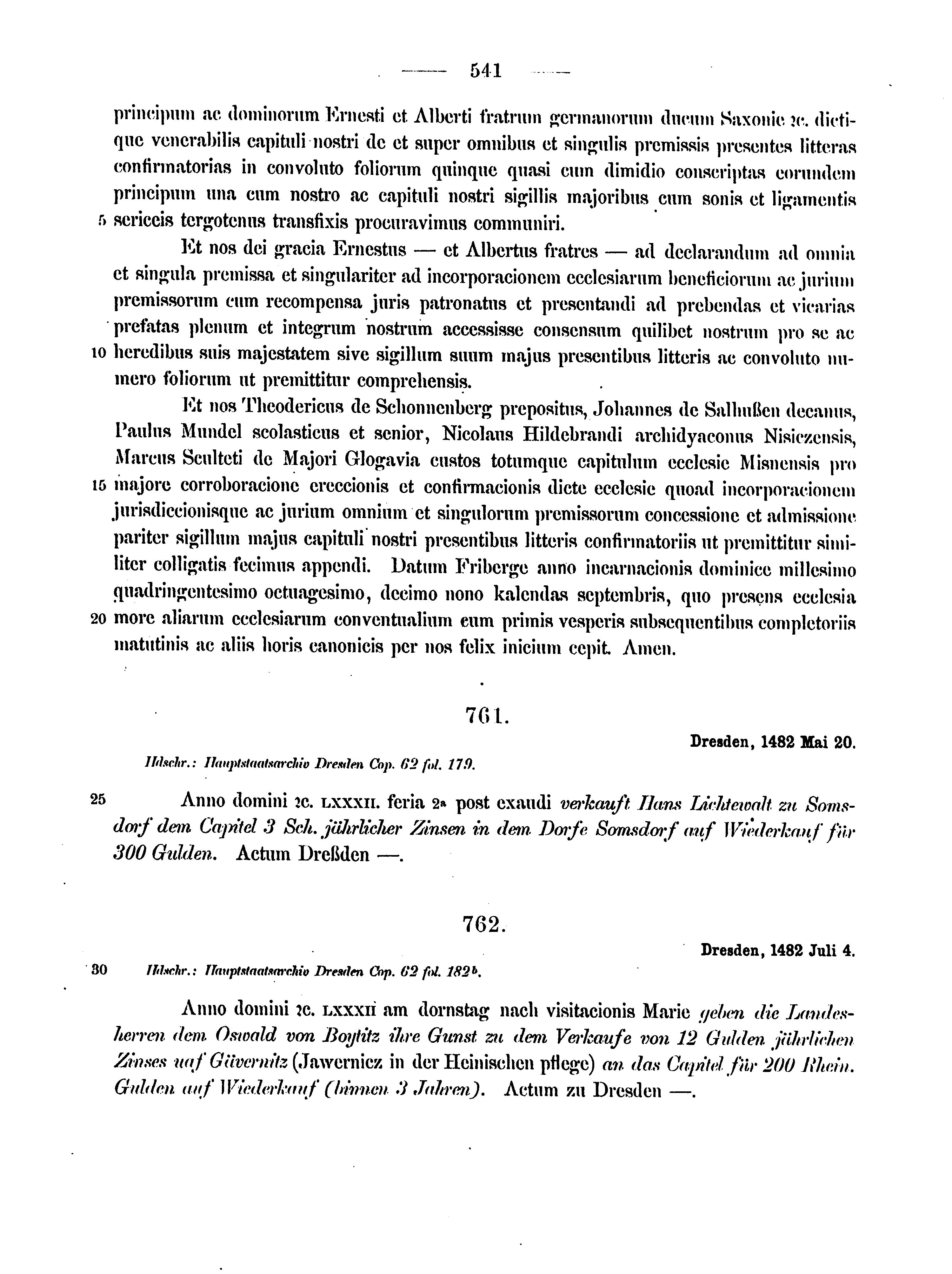 Historische Urkunde Seite 541 aus Band cds2_12