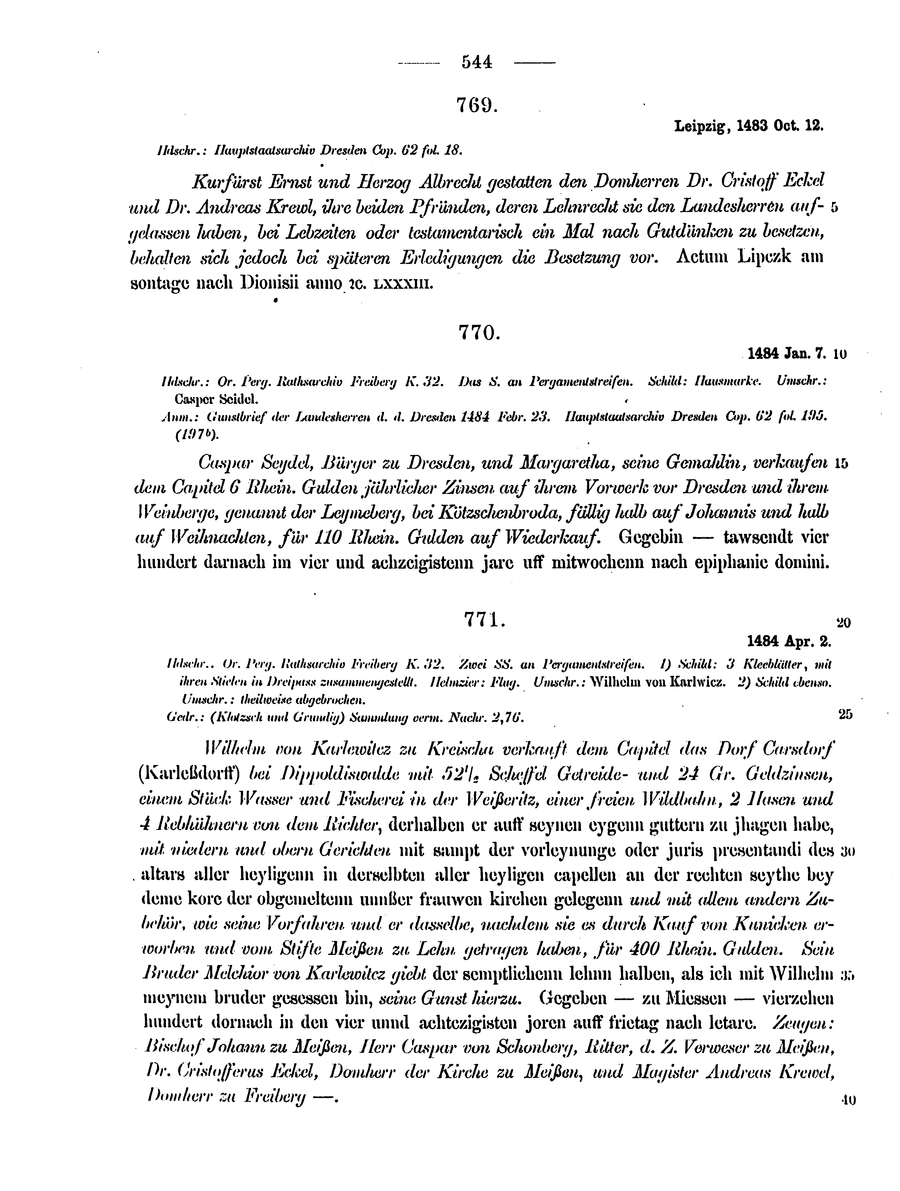 Historische Urkunde Seite 544 aus Band cds2_12