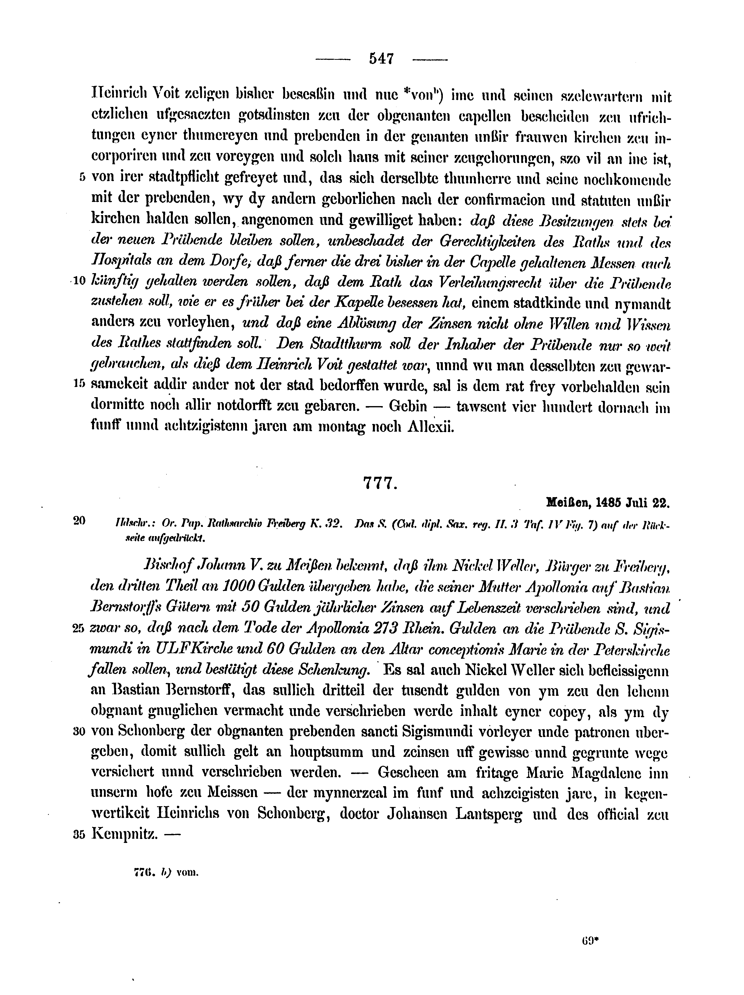 Historische Urkunde Seite 547 aus Band cds2_12