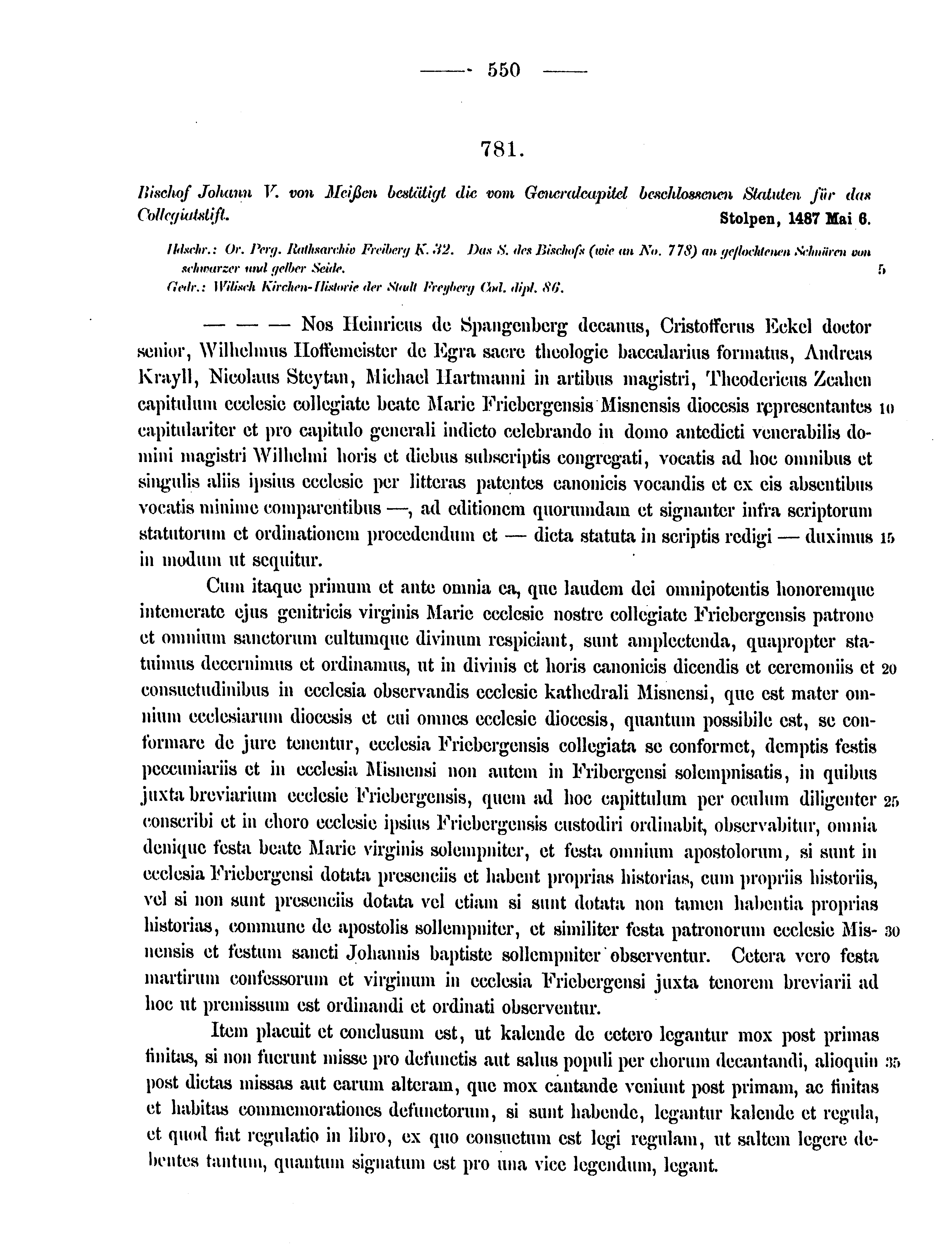 Historische Urkunde Seite 550 aus Band cds2_12