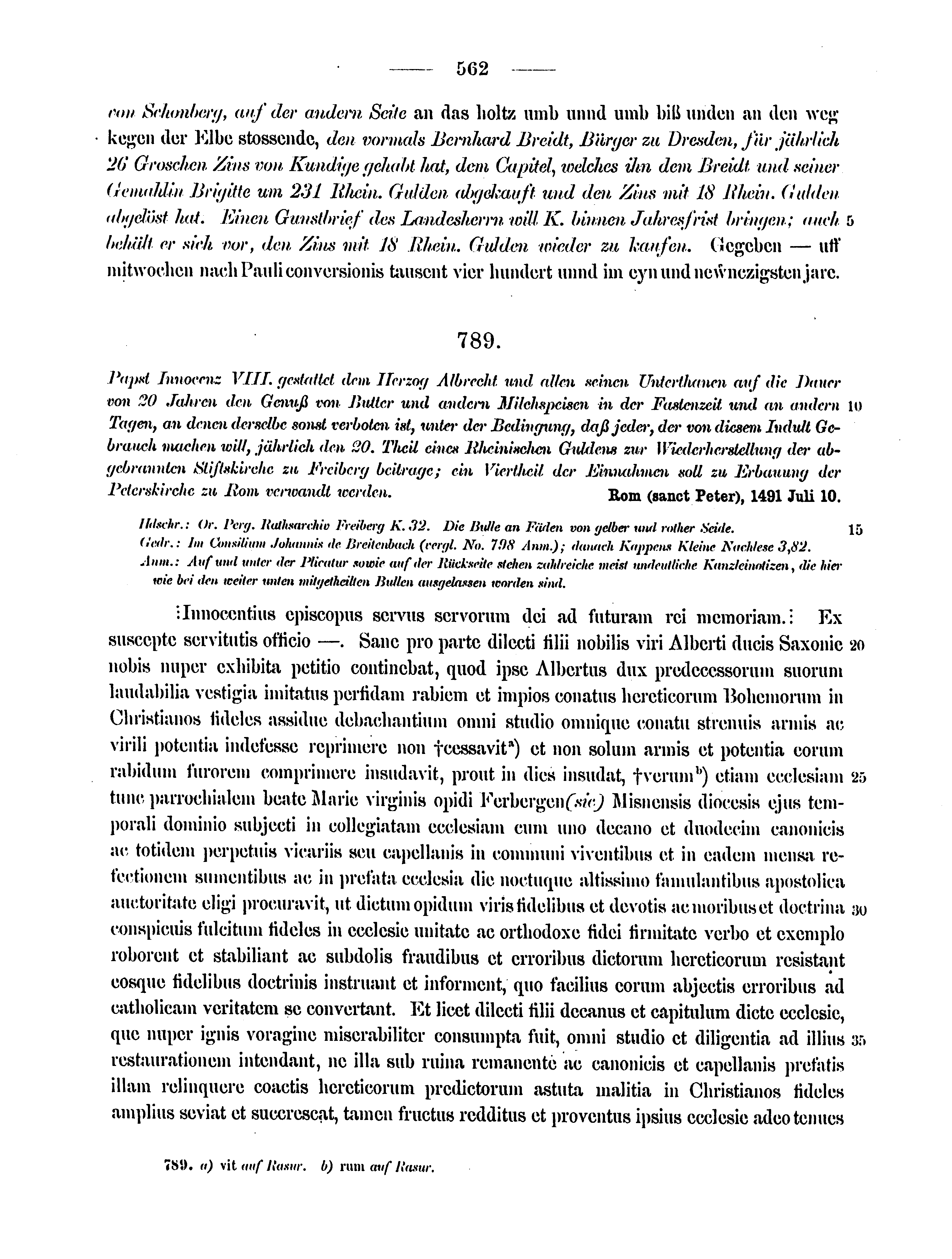 Historische Urkunde Seite 562 aus Band cds2_12