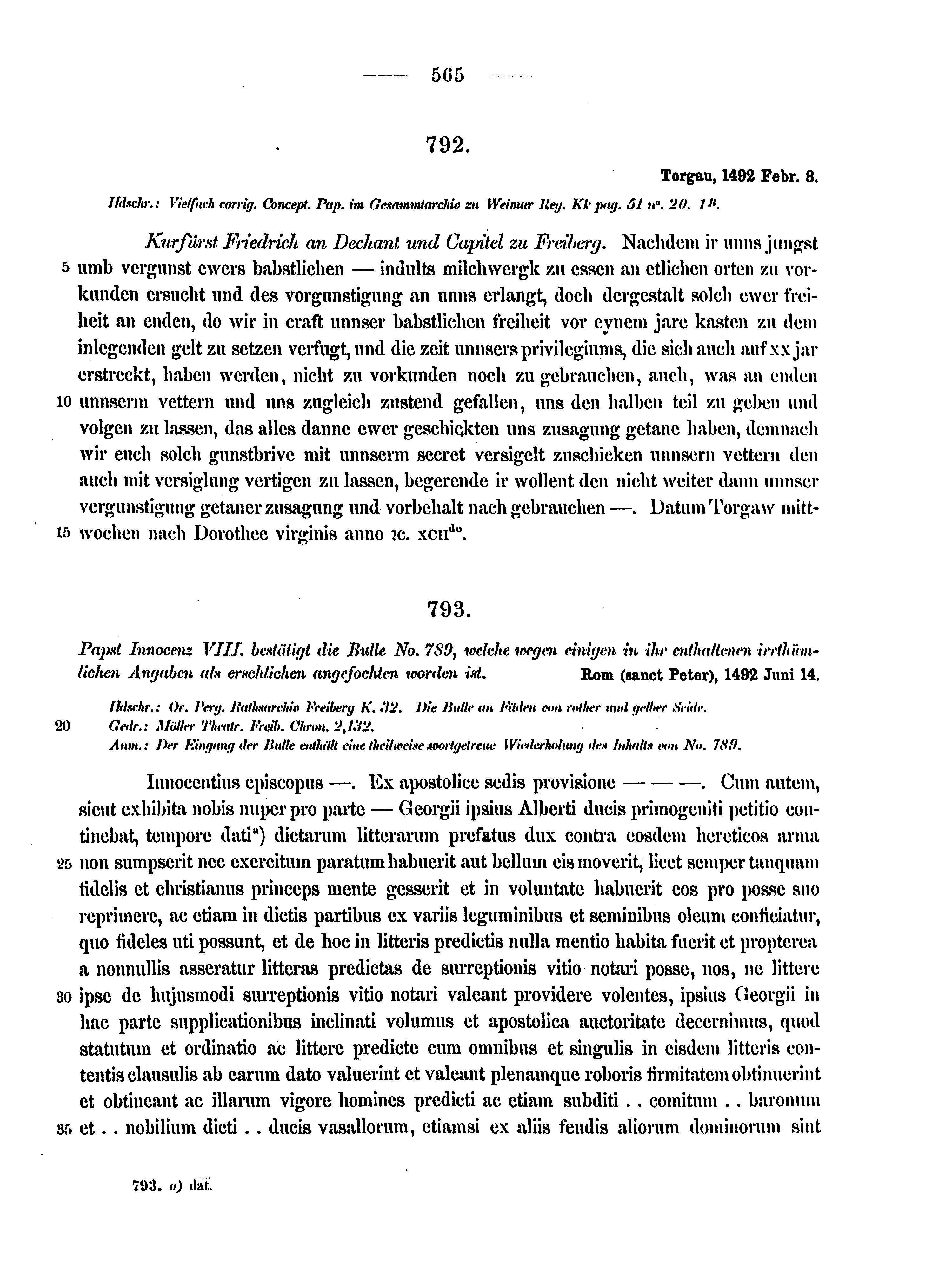 Historische Urkunde Seite 565 aus Band cds2_12