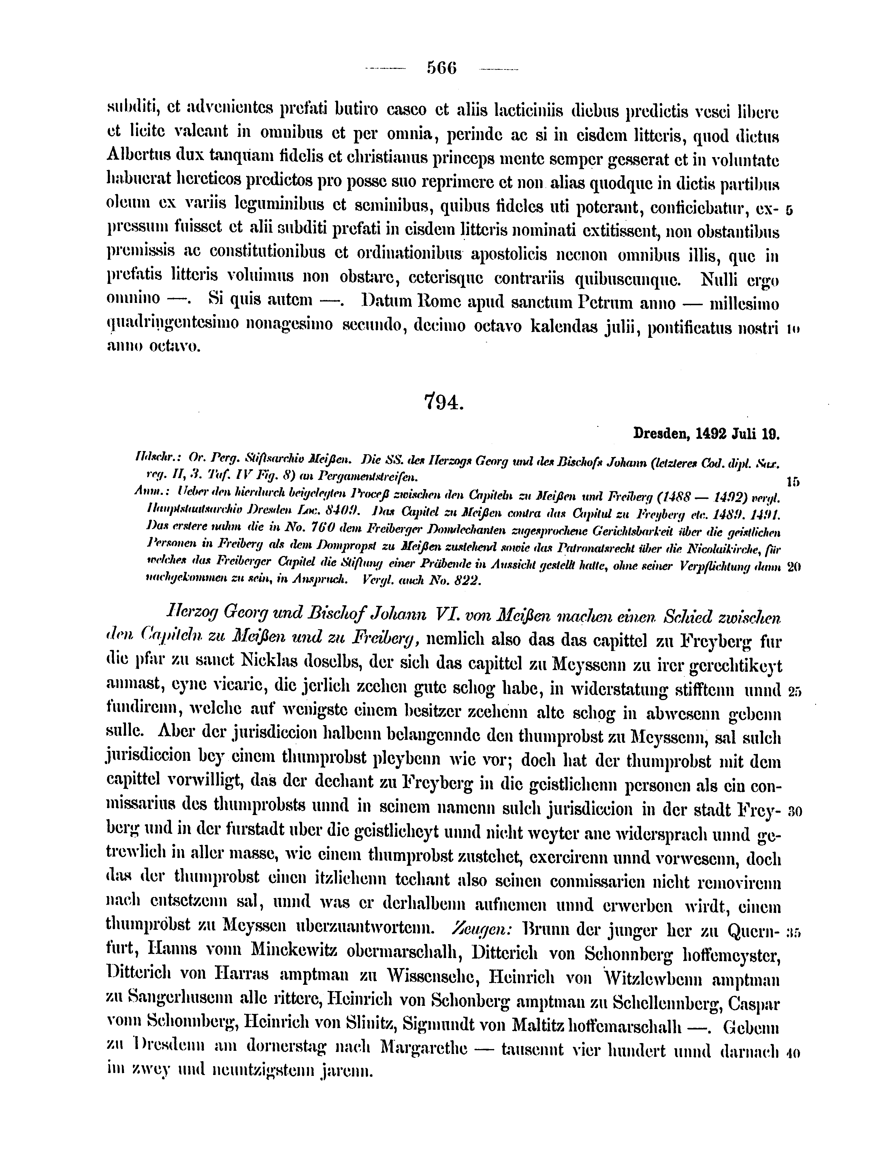Historische Urkunde Seite 566 aus Band cds2_12