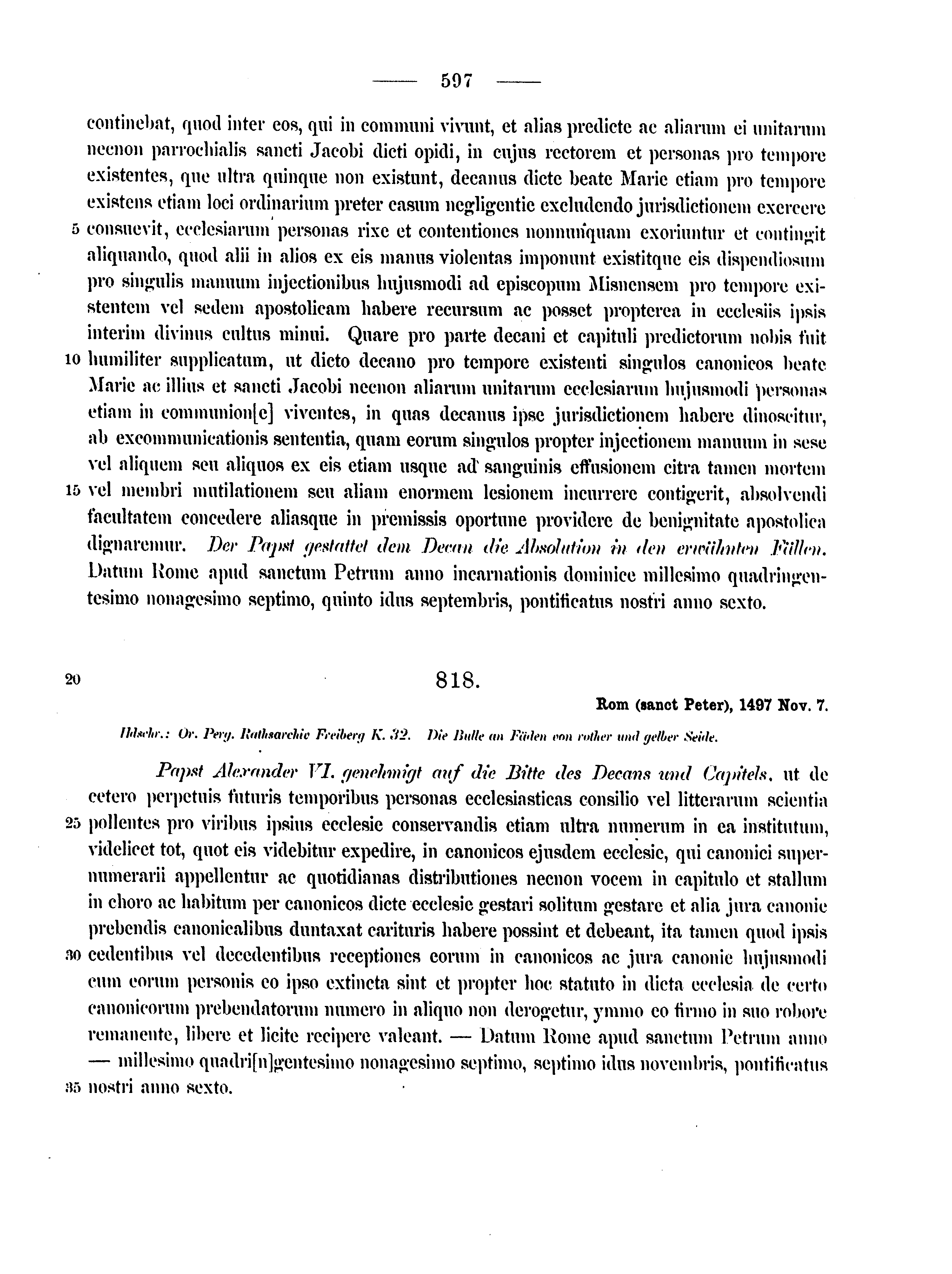 Historische Urkunde Seite 597 aus Band cds2_12