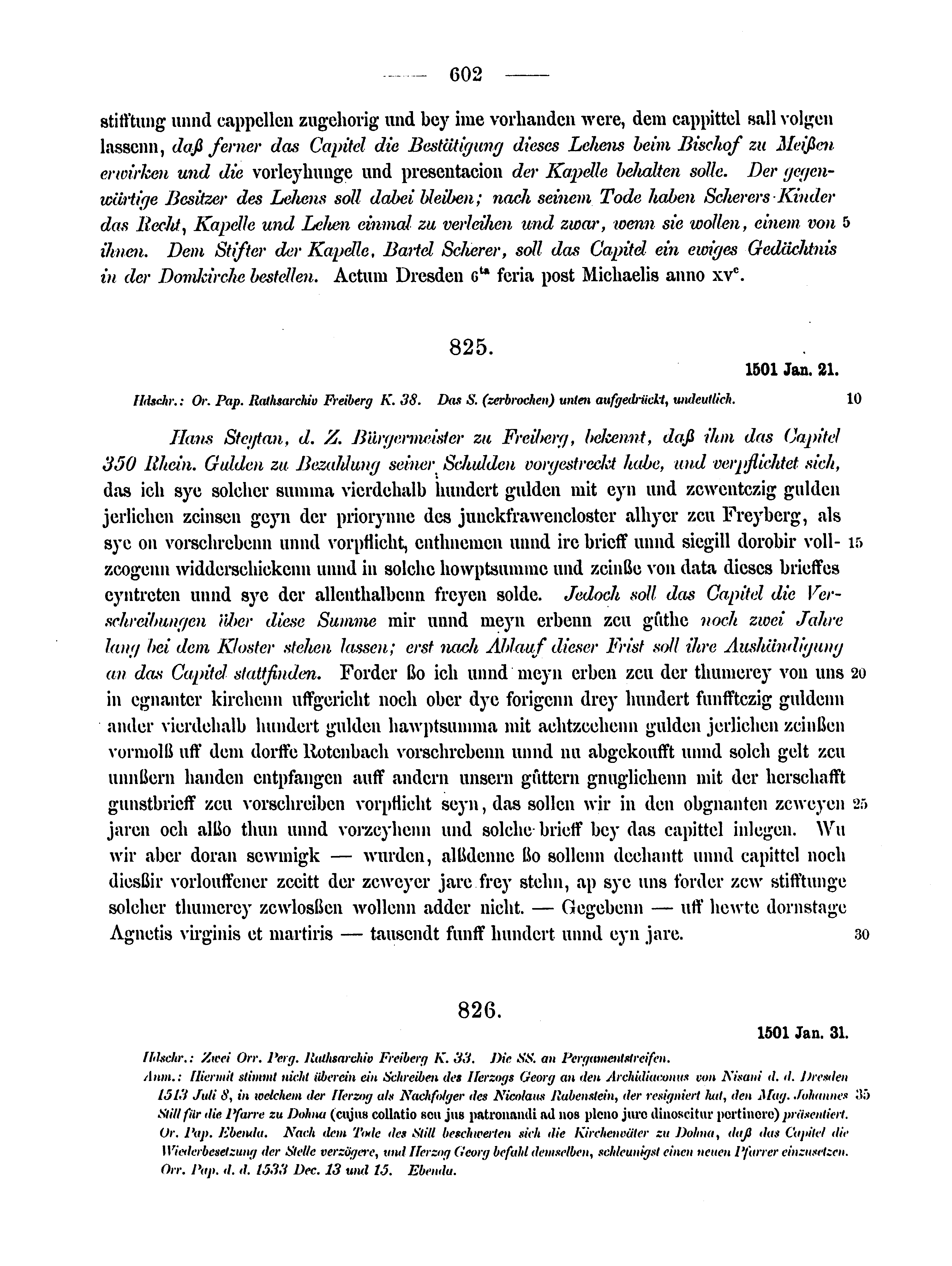 Historische Urkunde Seite 602 aus Band cds2_12
