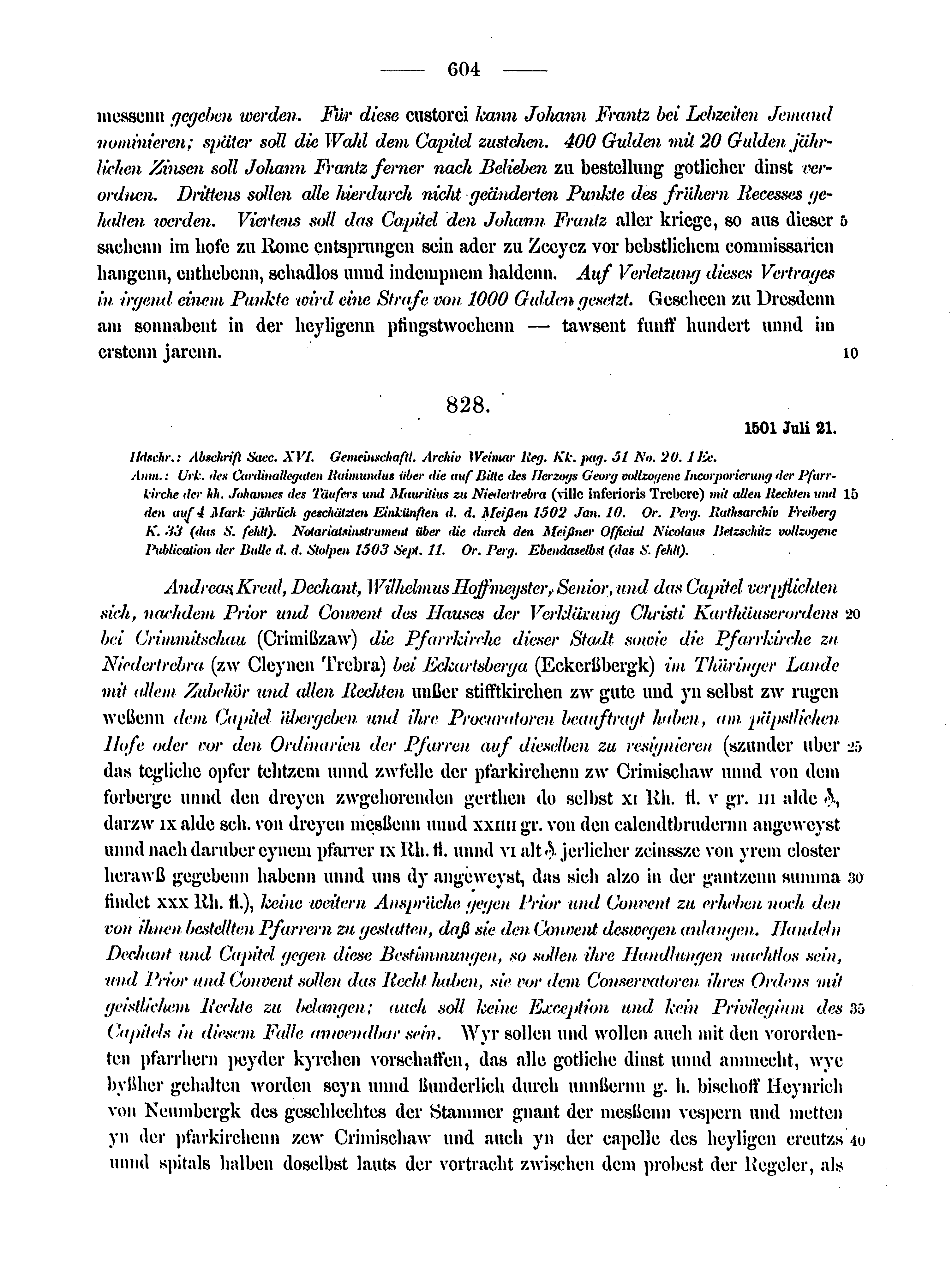 Historische Urkunde Seite 604 aus Band cds2_12