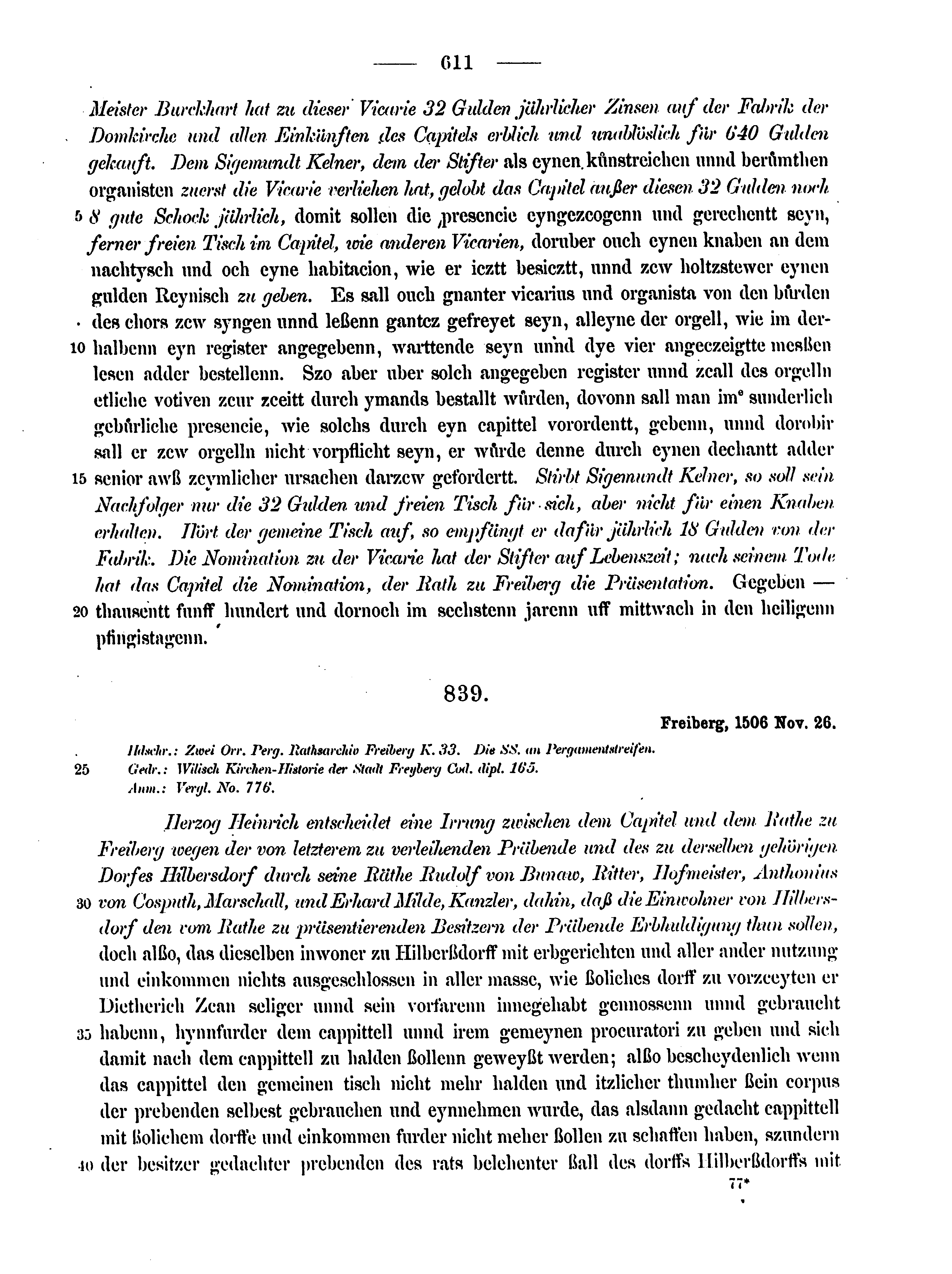 Historische Urkunde Seite 611 aus Band cds2_12