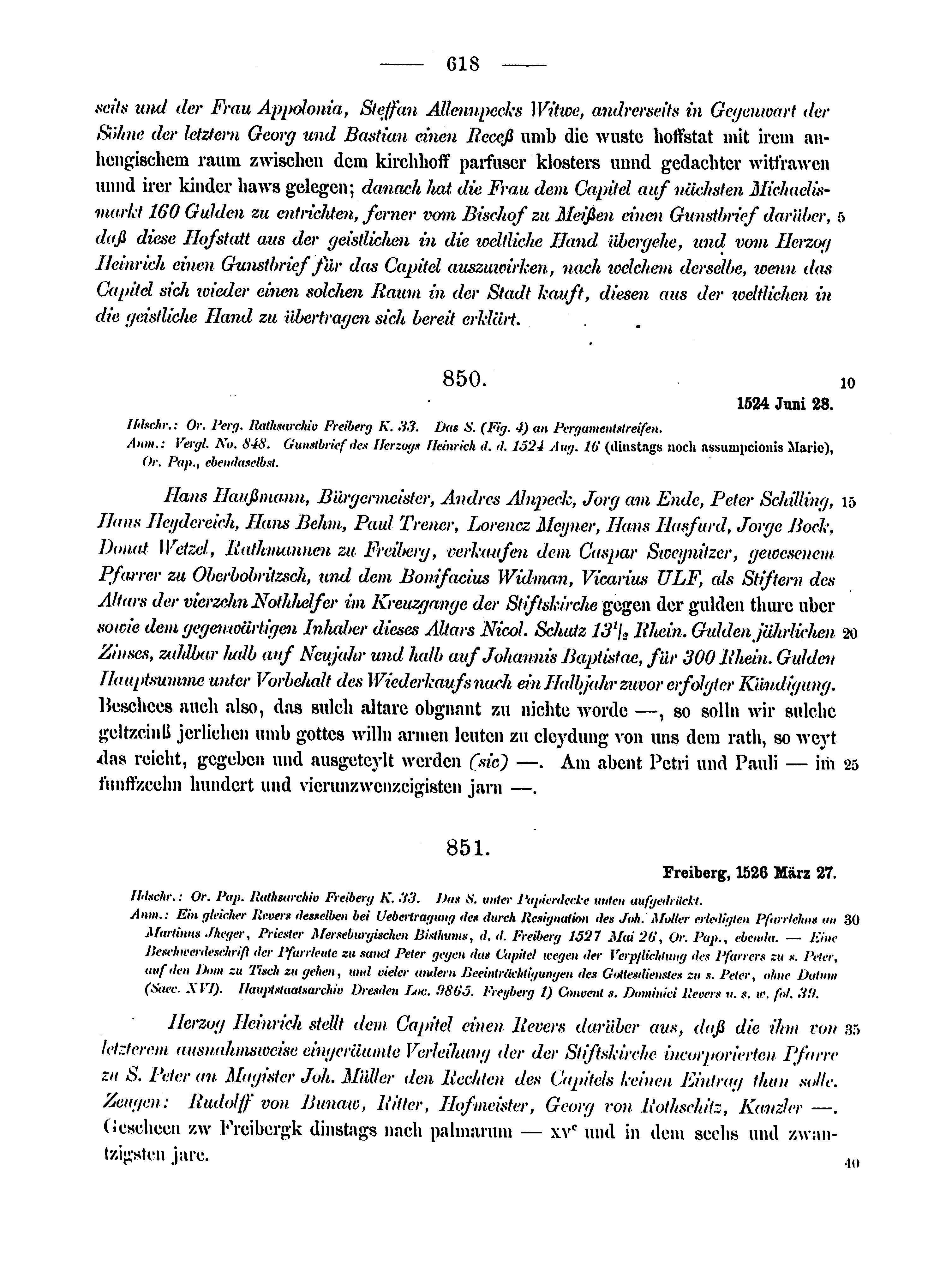 Historische Urkunde Seite 618 aus Band cds2_12