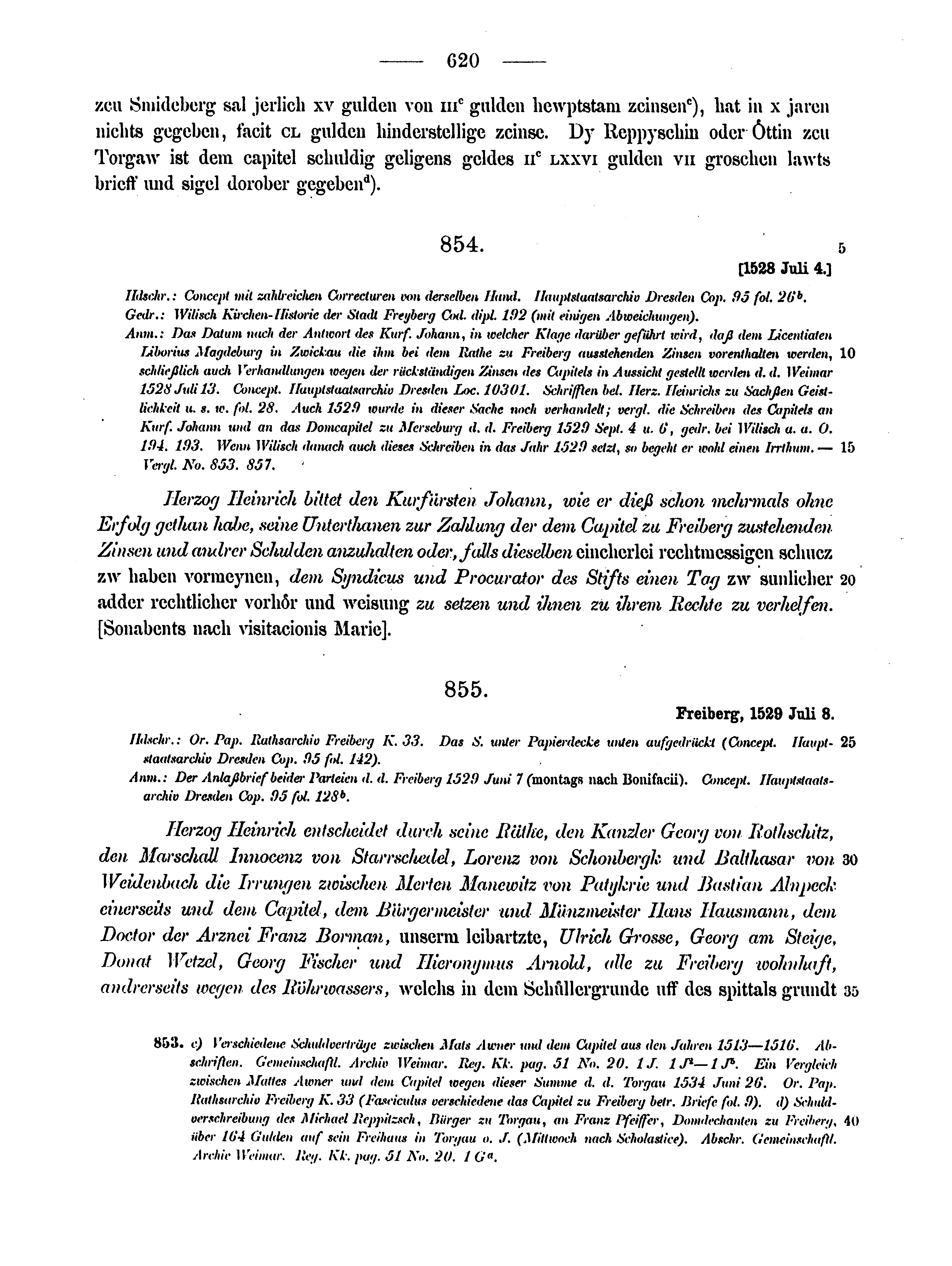 Historische Urkunde Seite 620 aus Band cds2_12