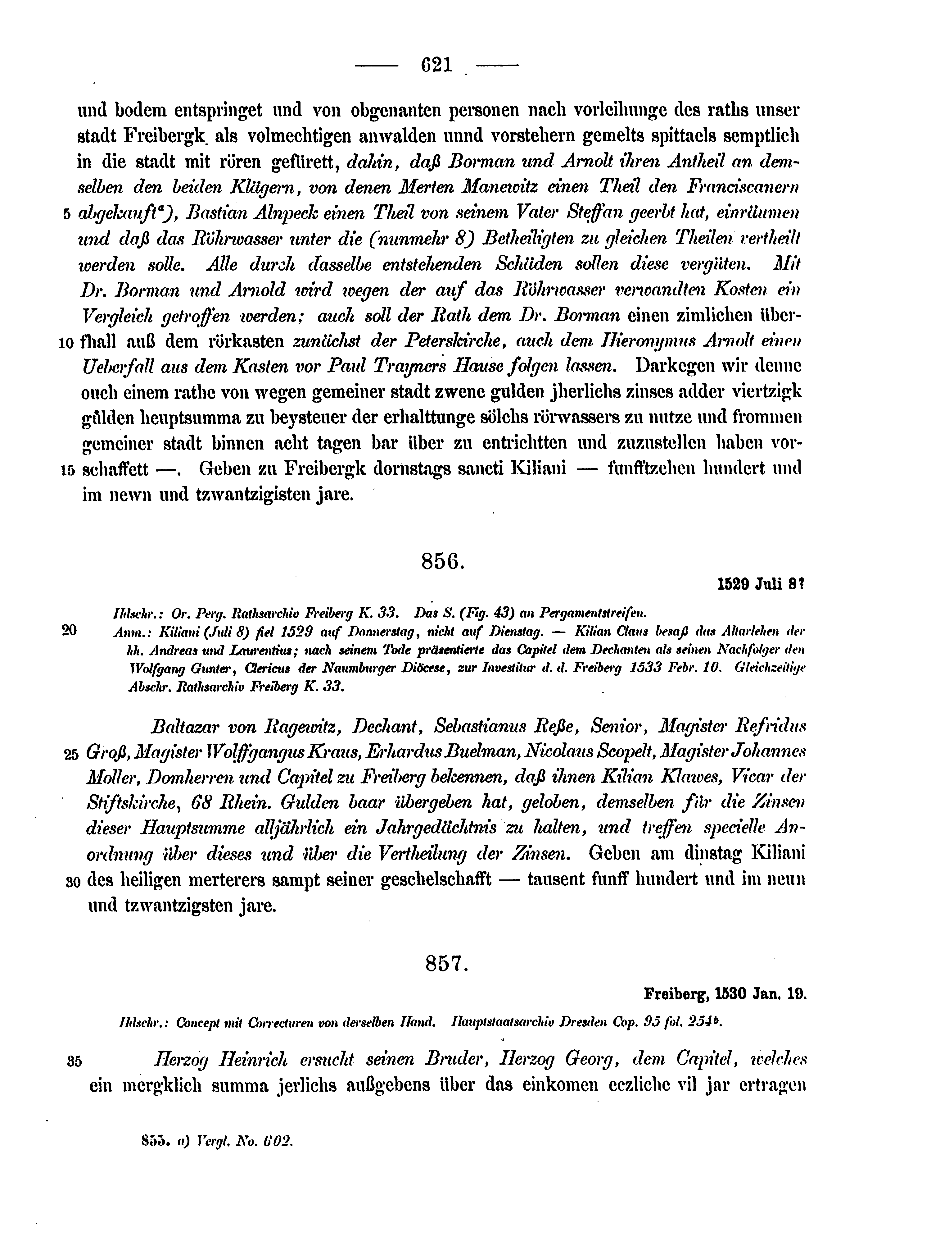 Historische Urkunde Seite 621 aus Band cds2_12