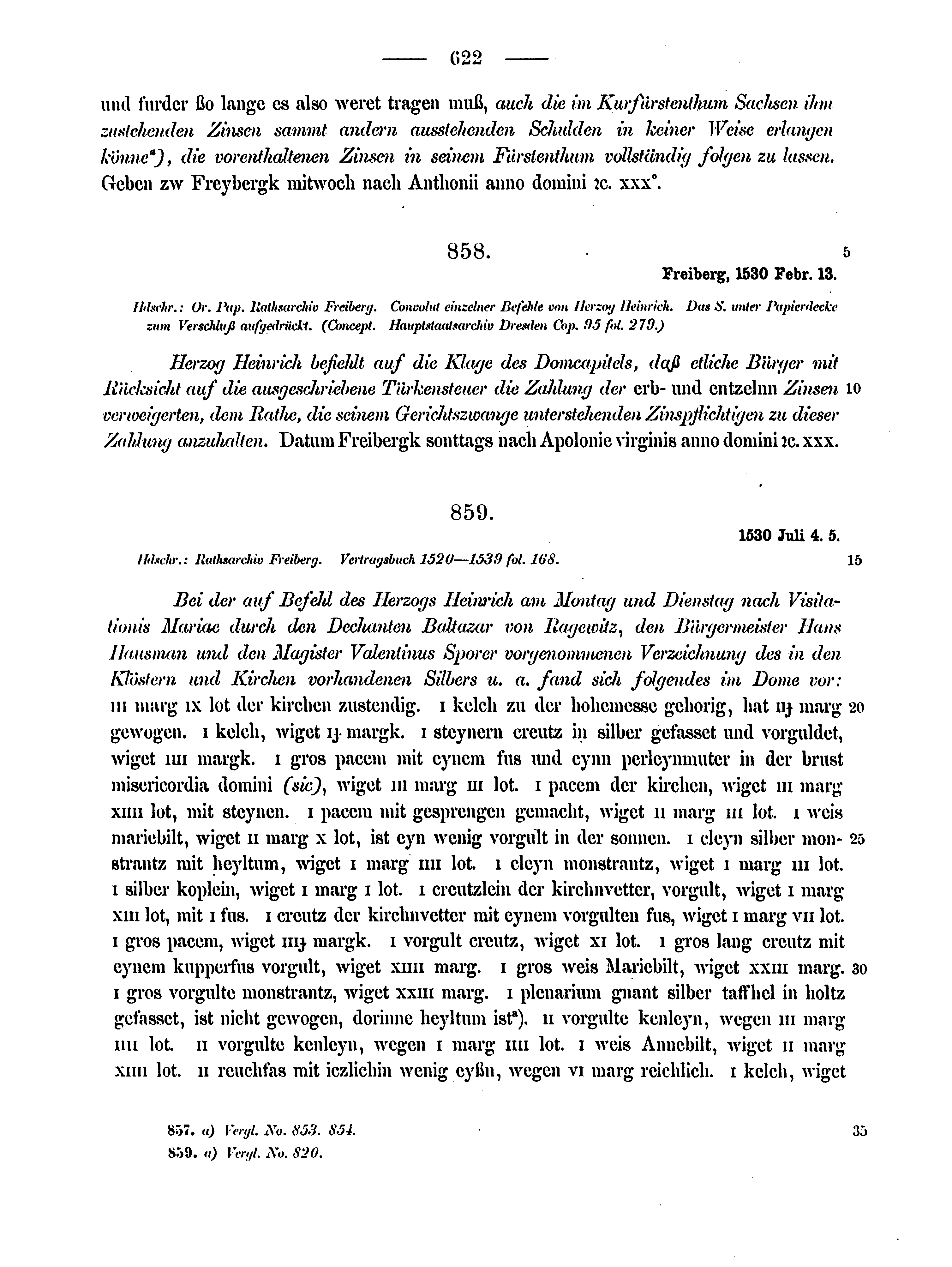 Historische Urkunde Seite 622 aus Band cds2_12