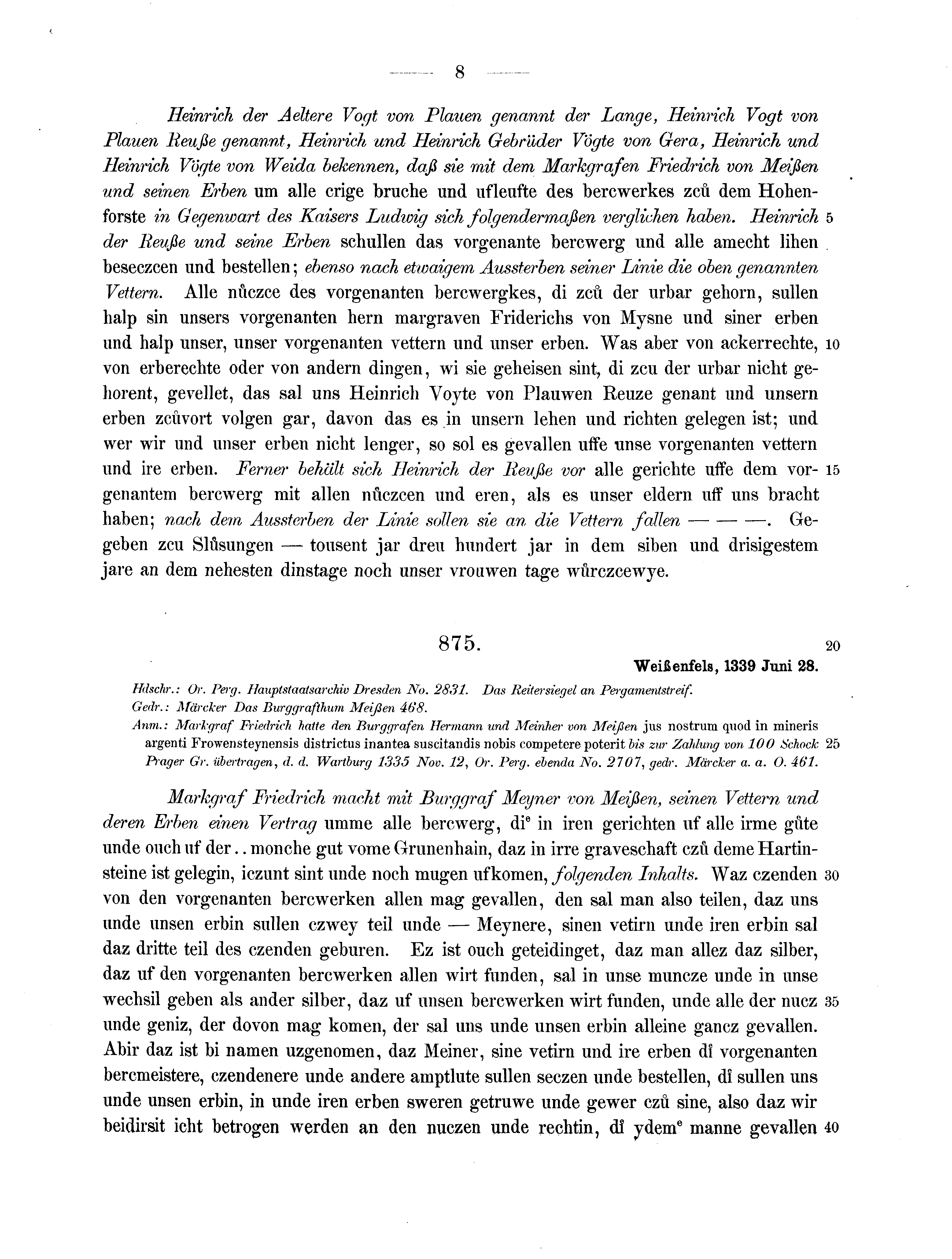 Historische Urkunde Seite 8 aus Band cds2_13