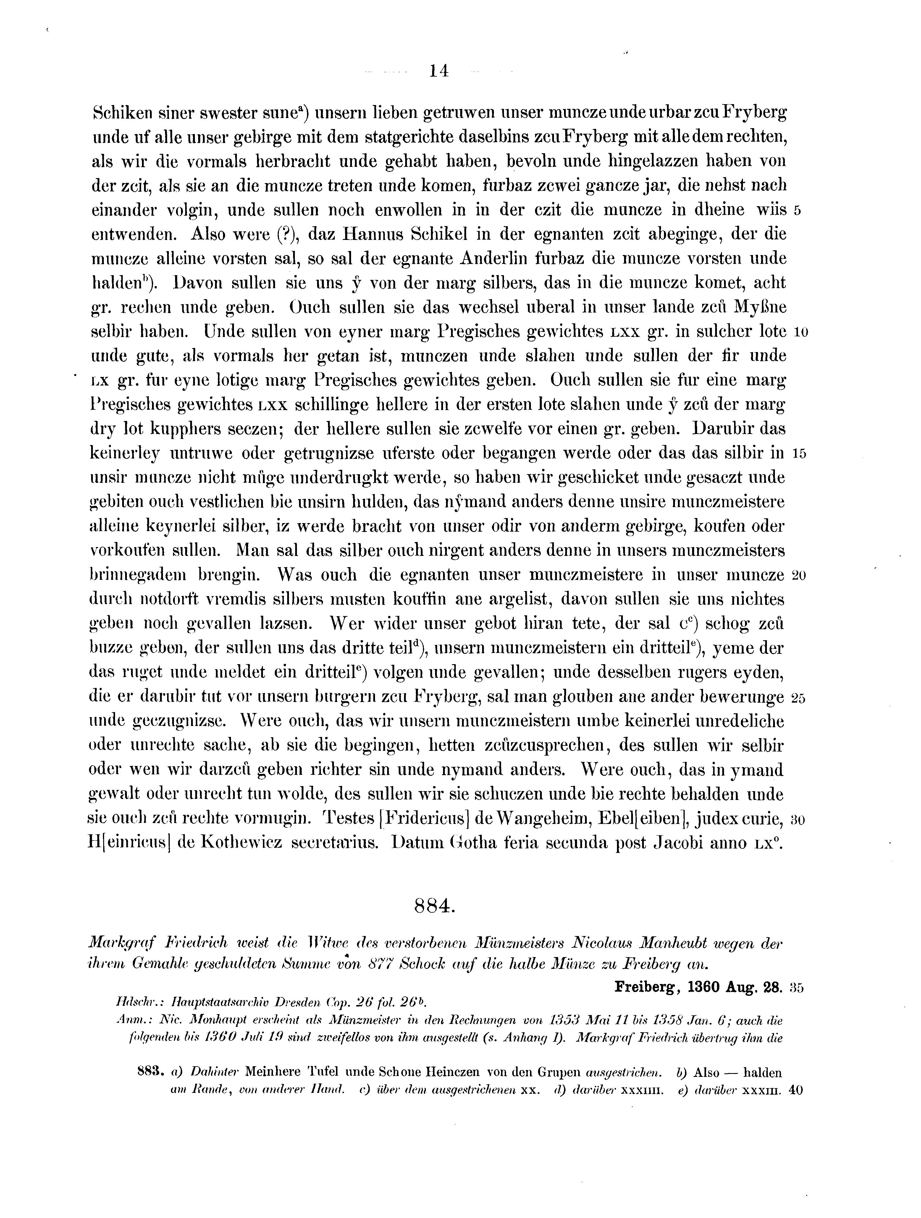 Historische Urkunde Seite 14 aus Band cds2_13