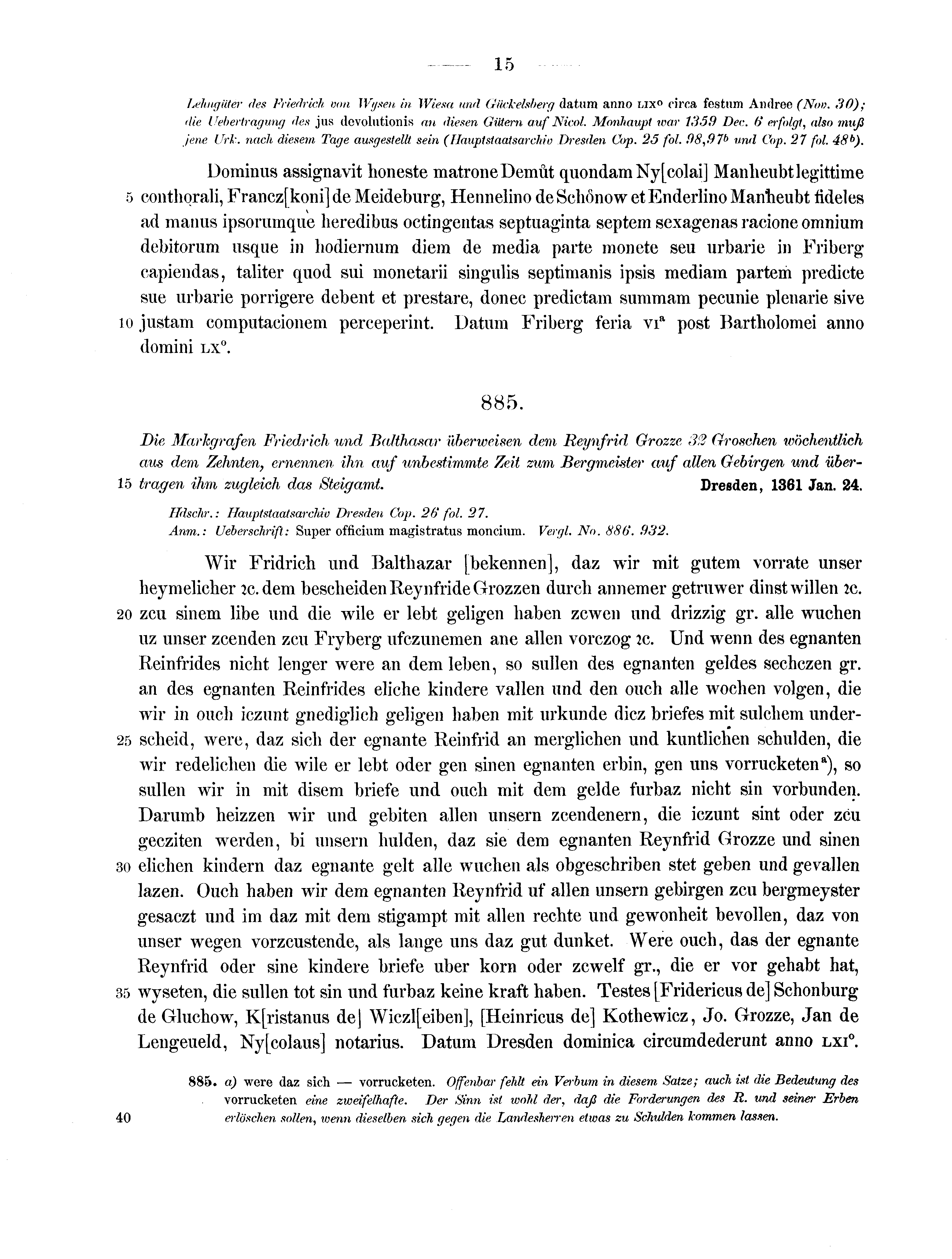 Historische Urkunde Seite 15 aus Band cds2_13