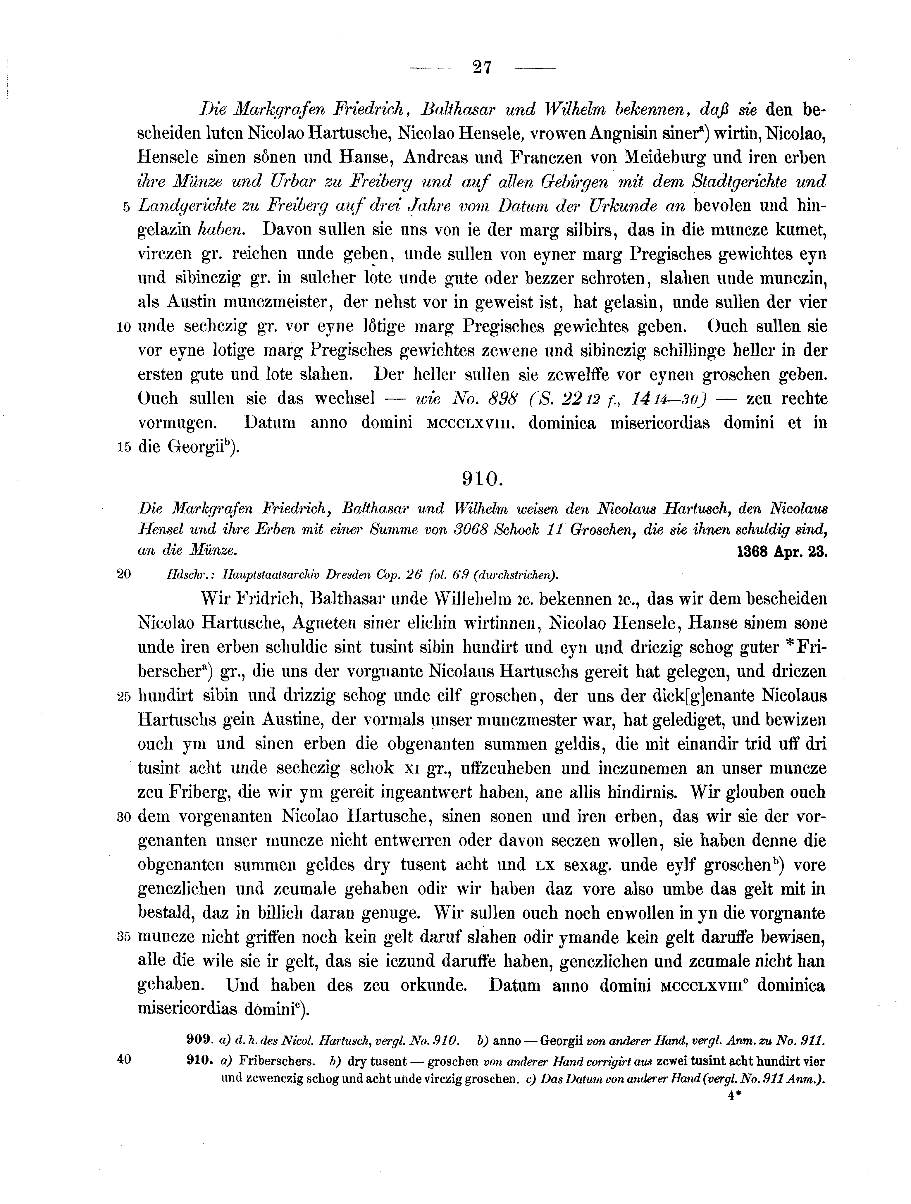 Historische Urkunde Seite 27 aus Band cds2_13