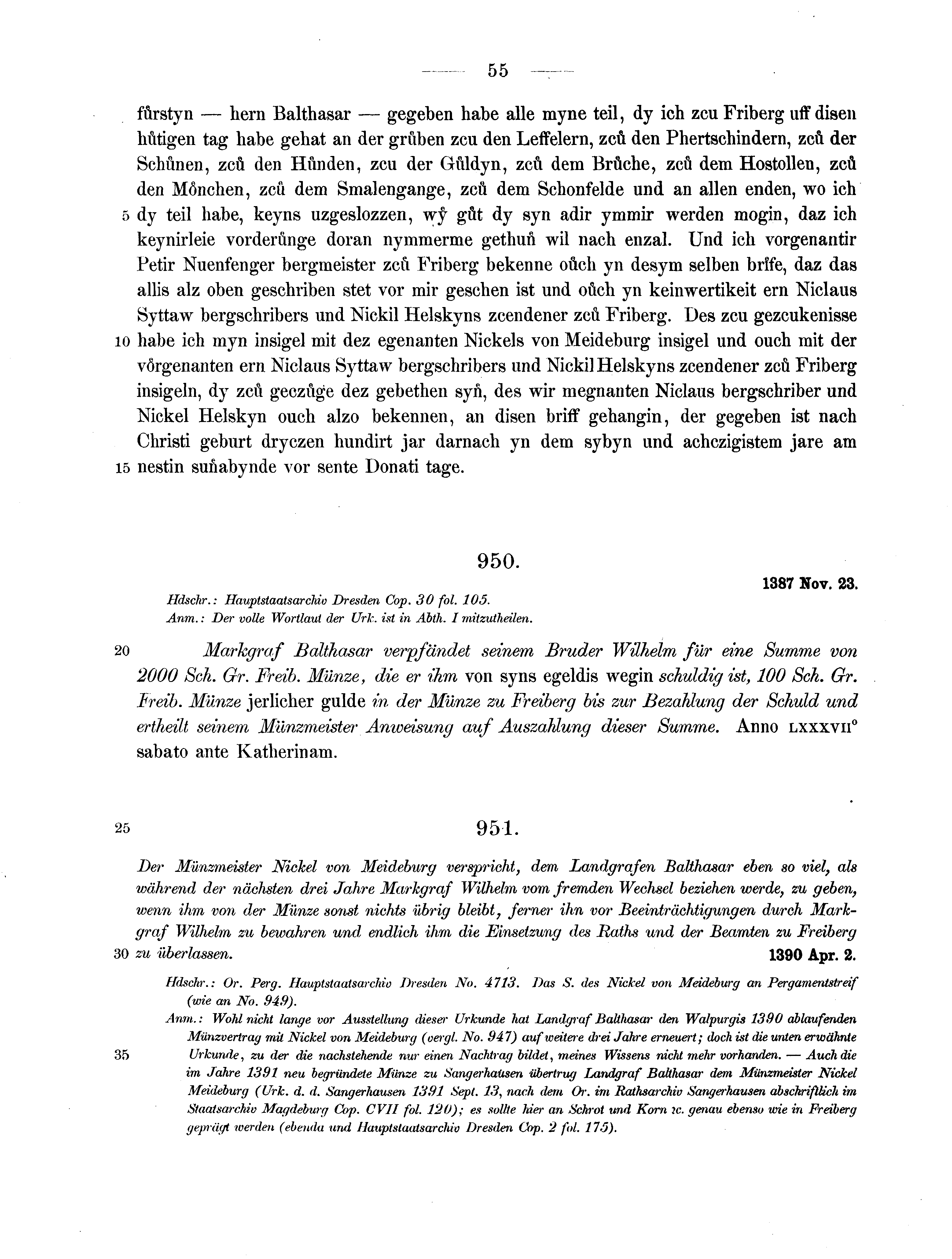 Historische Urkunde Seite 55 aus Band cds2_13