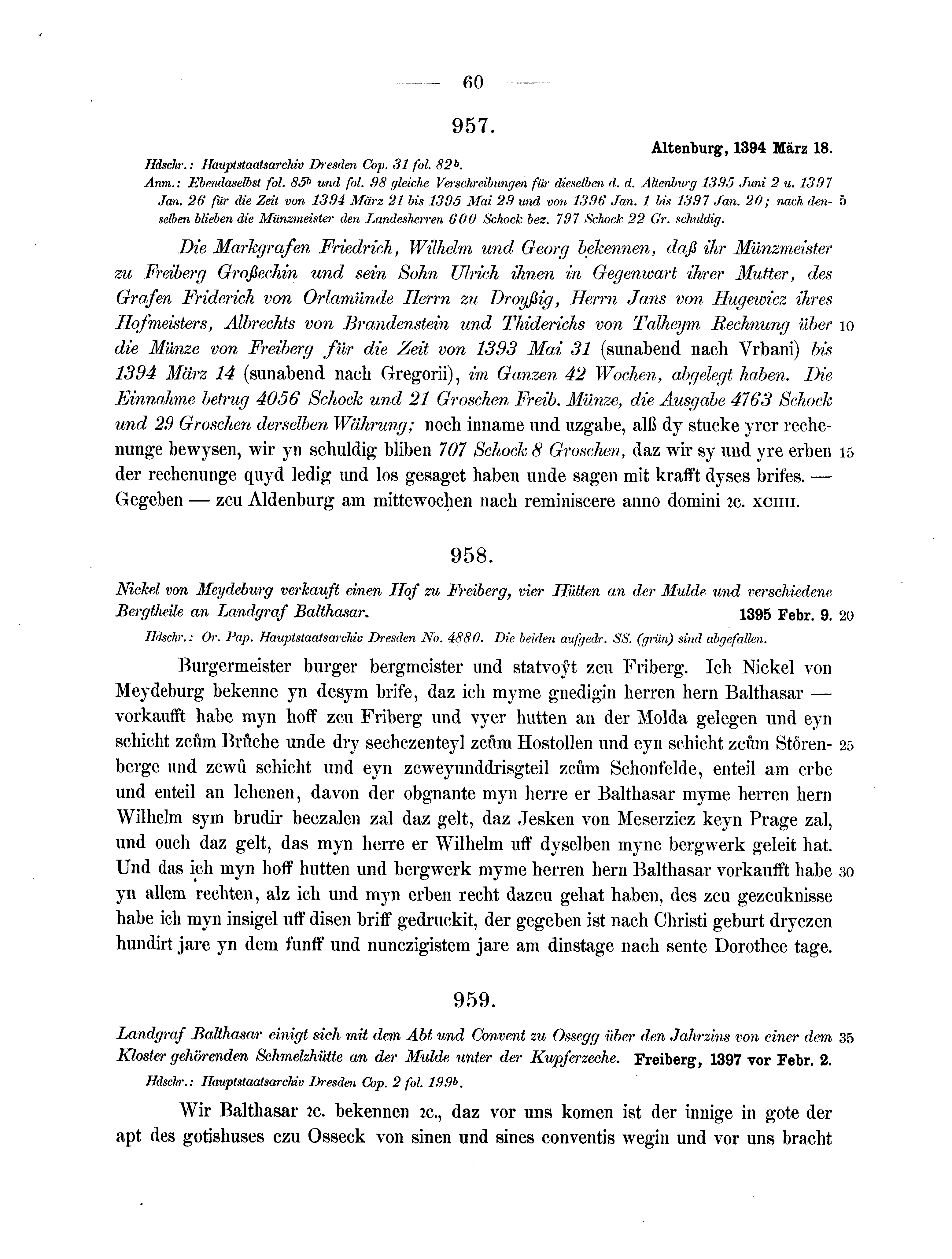 Historische Urkunde Seite 60 aus Band cds2_13