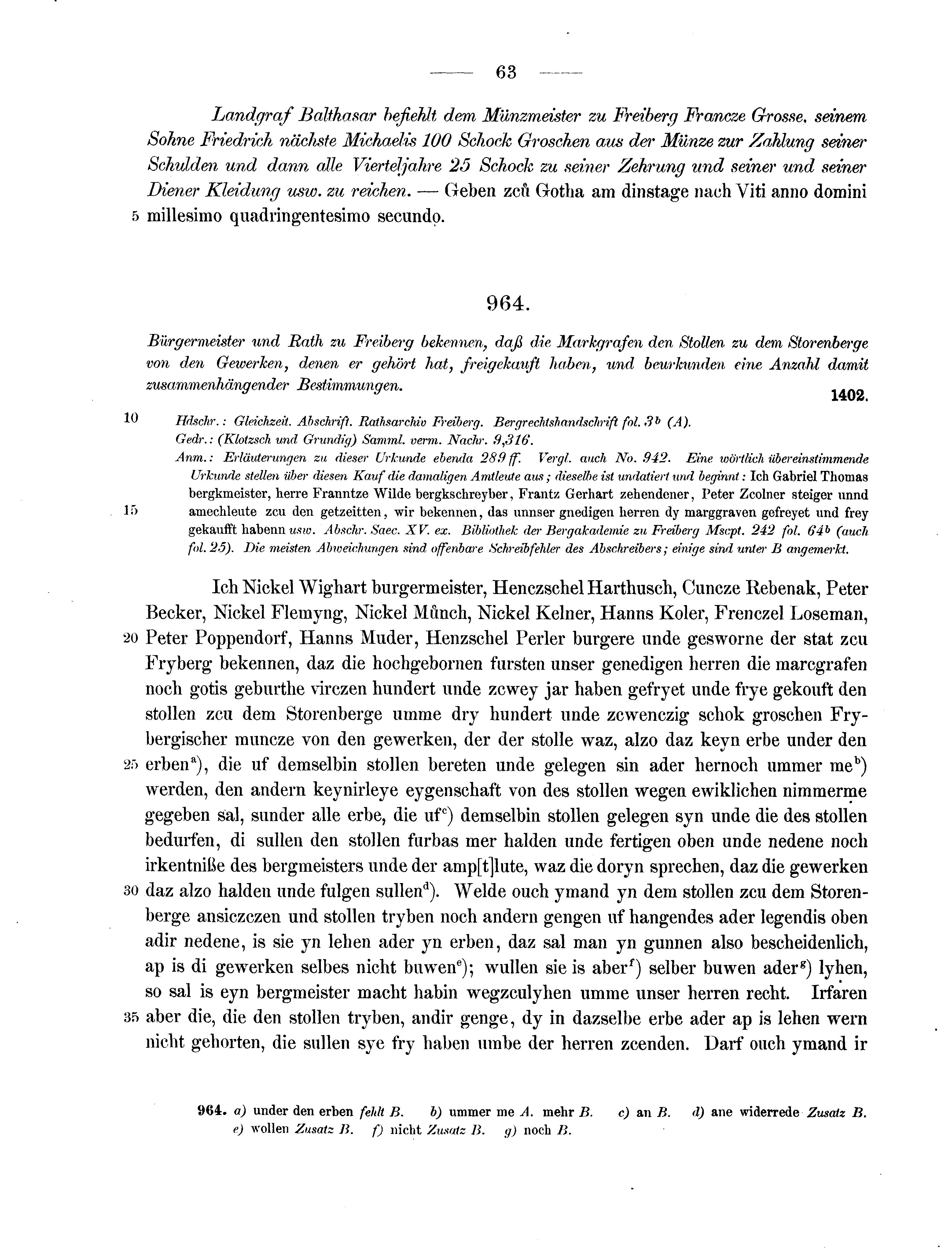 Historische Urkunde Seite 63 aus Band cds2_13