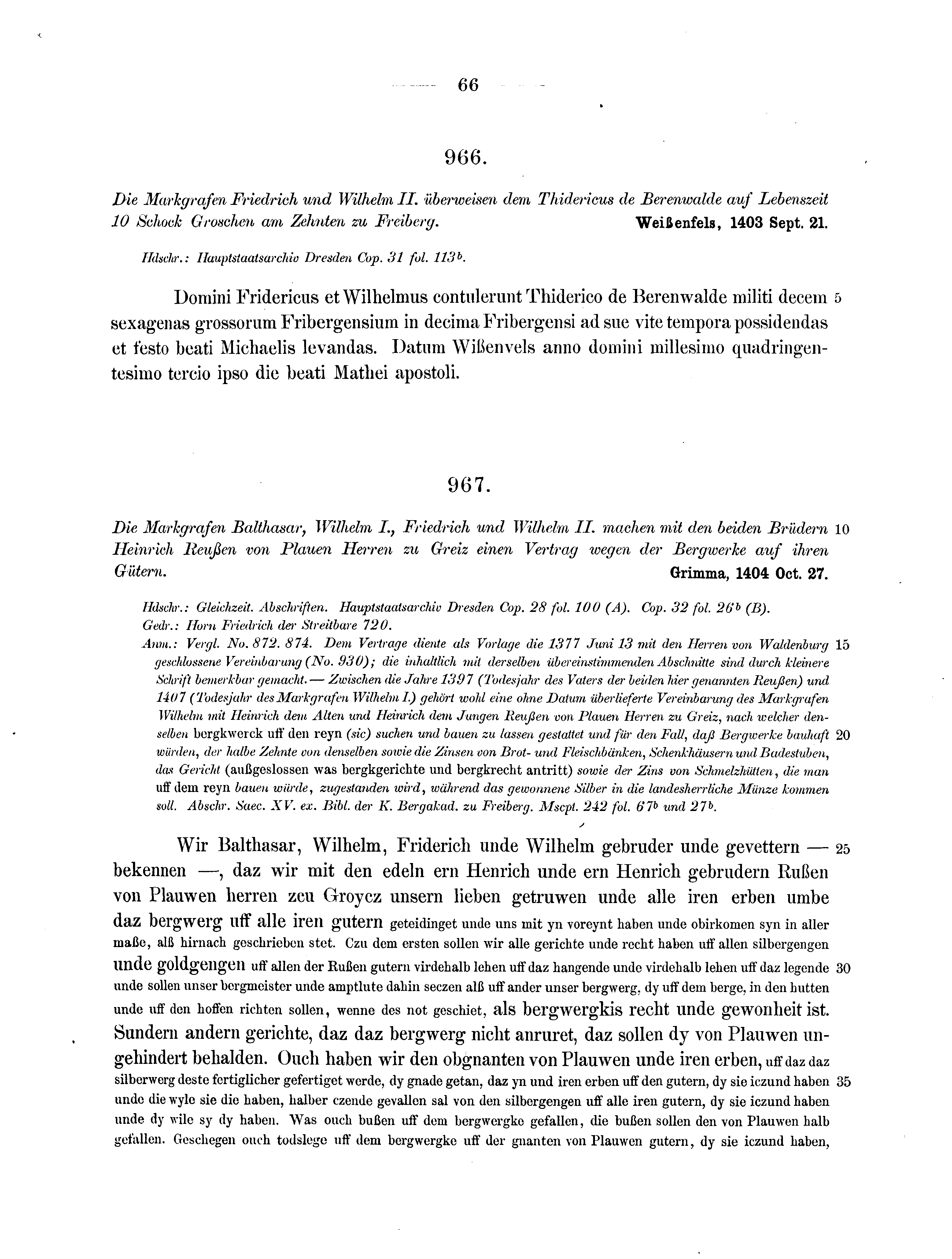 Historische Urkunde Seite 66 aus Band cds2_13