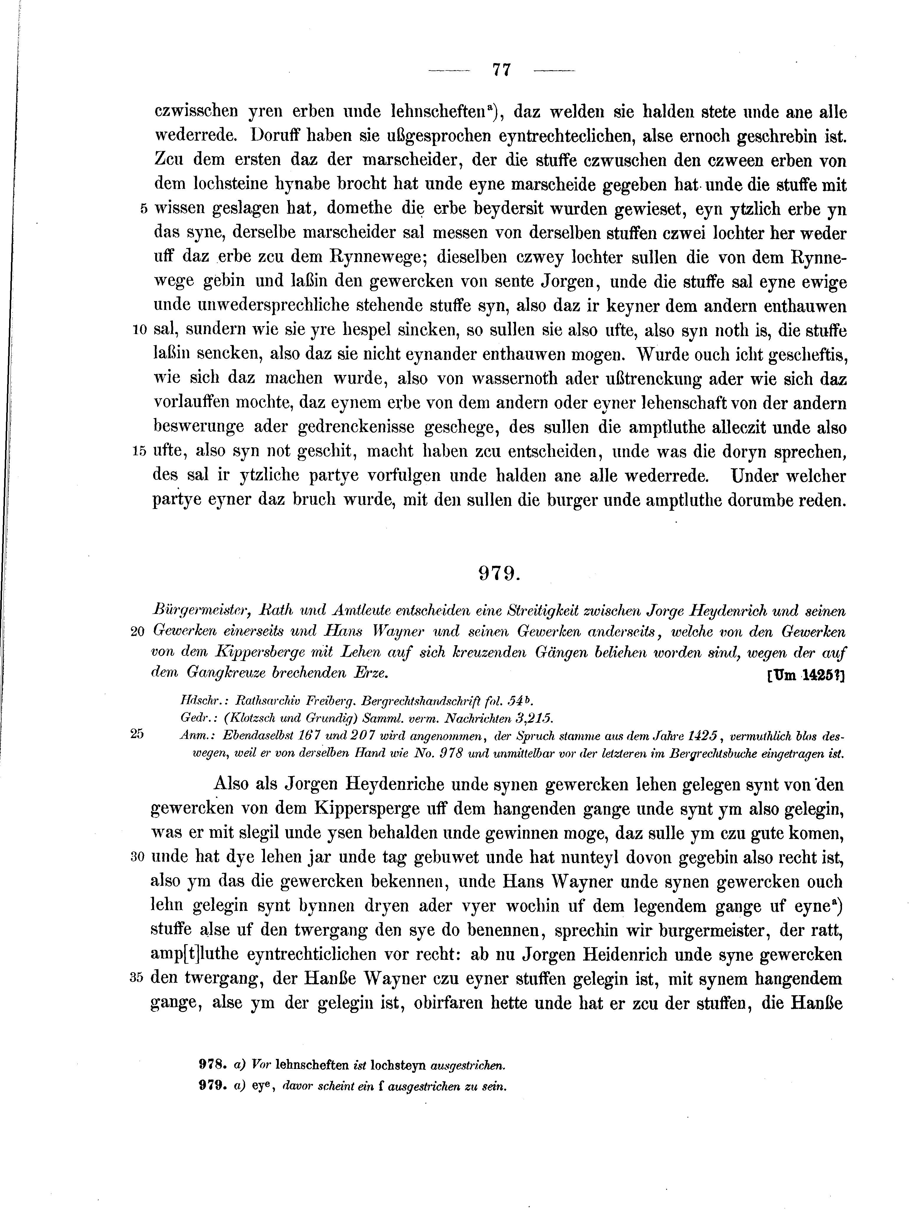 Historische Urkunde Seite 77 aus Band cds2_13