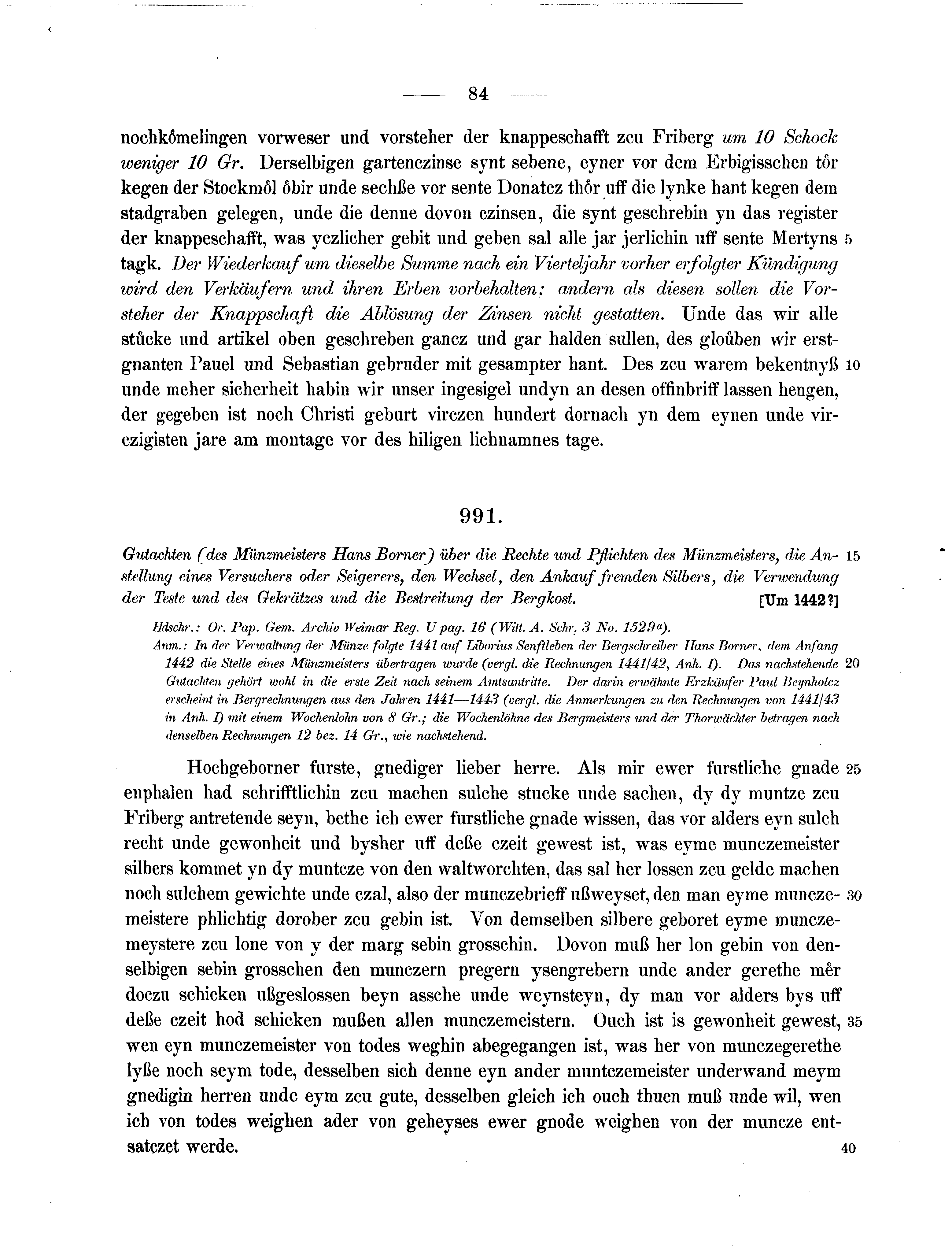 Historische Urkunde Seite 84 aus Band cds2_13