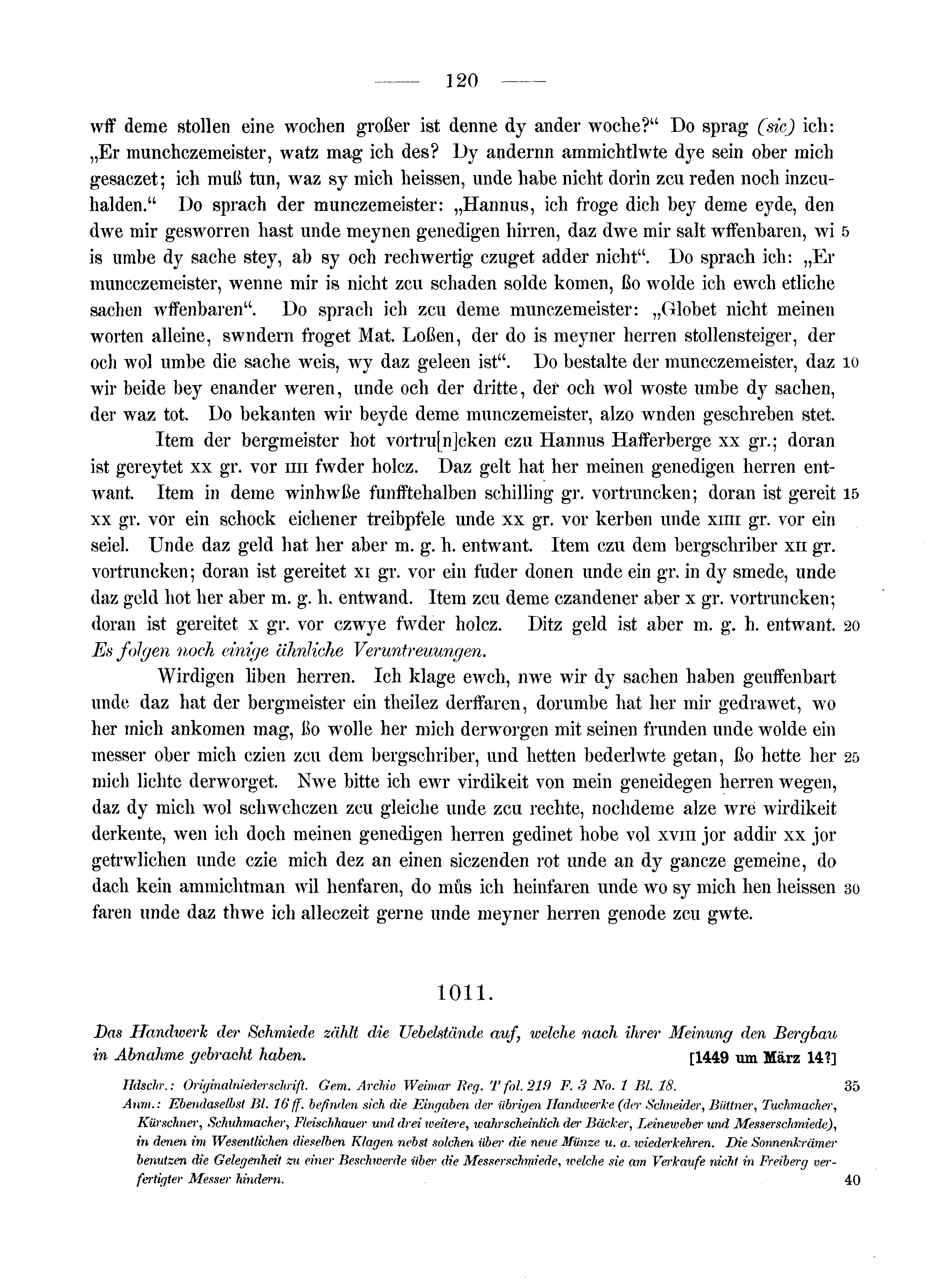 Historische Urkunde Seite 120 aus Band cds2_13