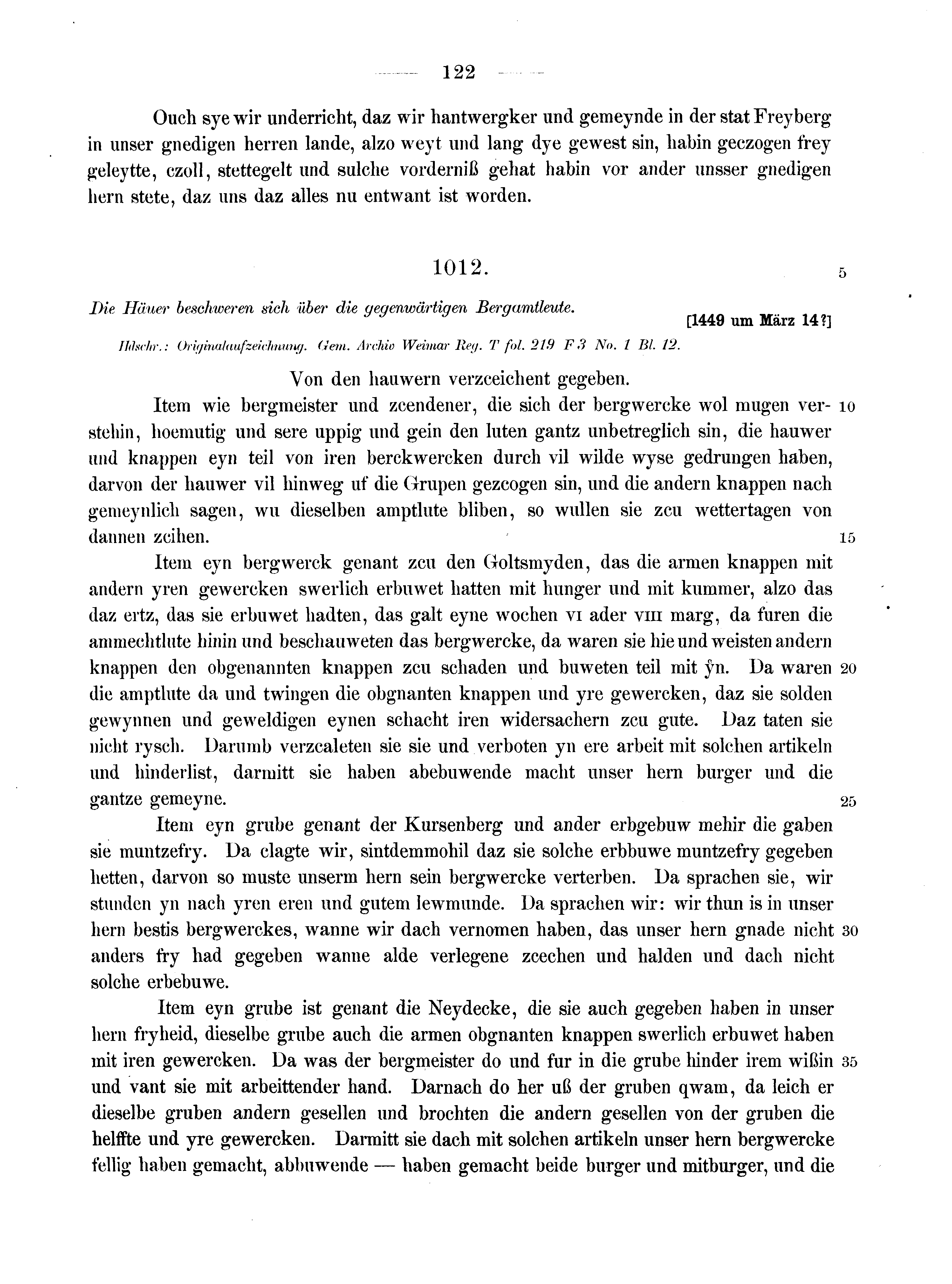 Historische Urkunde Seite 122 aus Band cds2_13