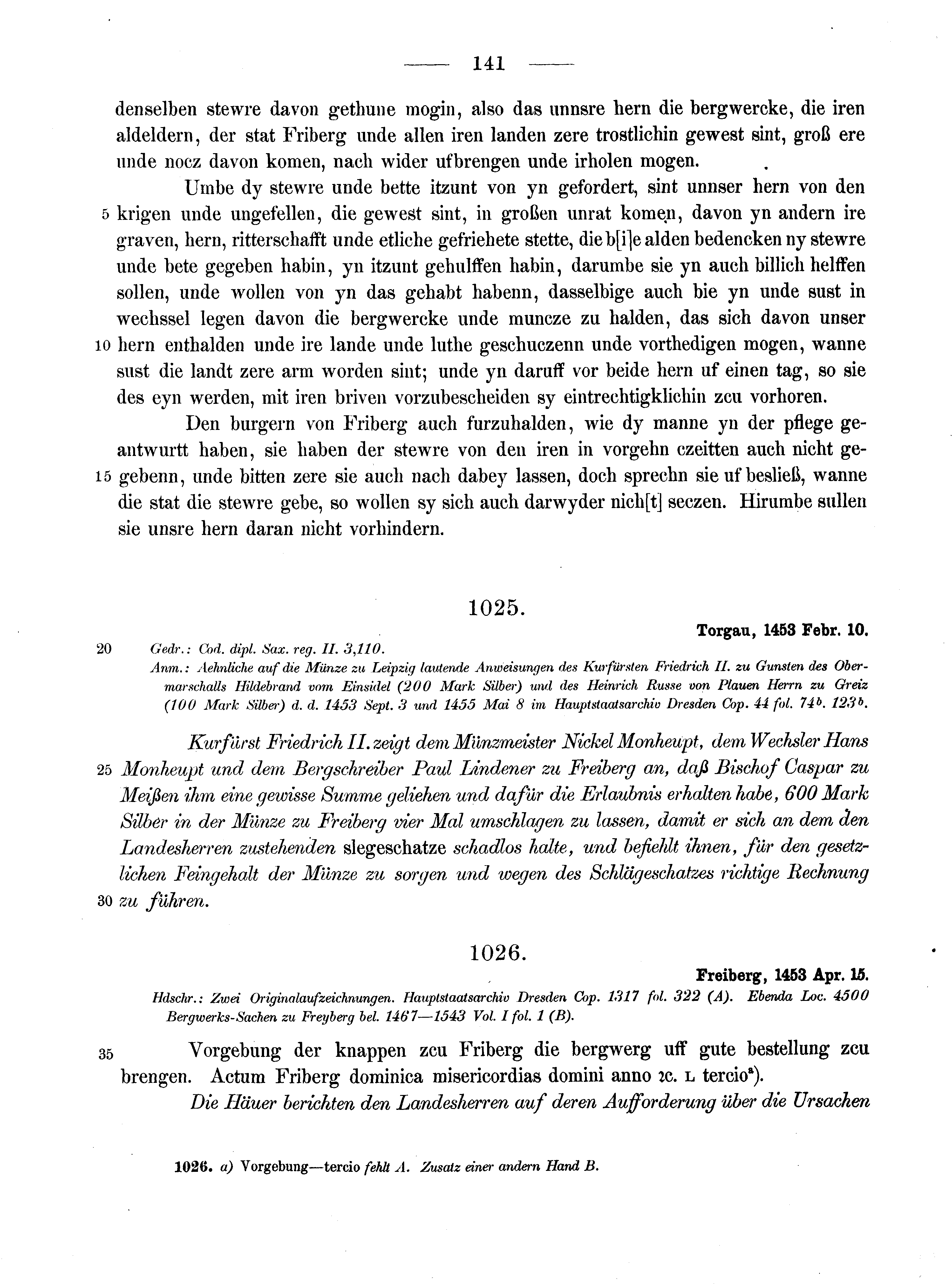 Historische Urkunde Seite 141 aus Band cds2_13