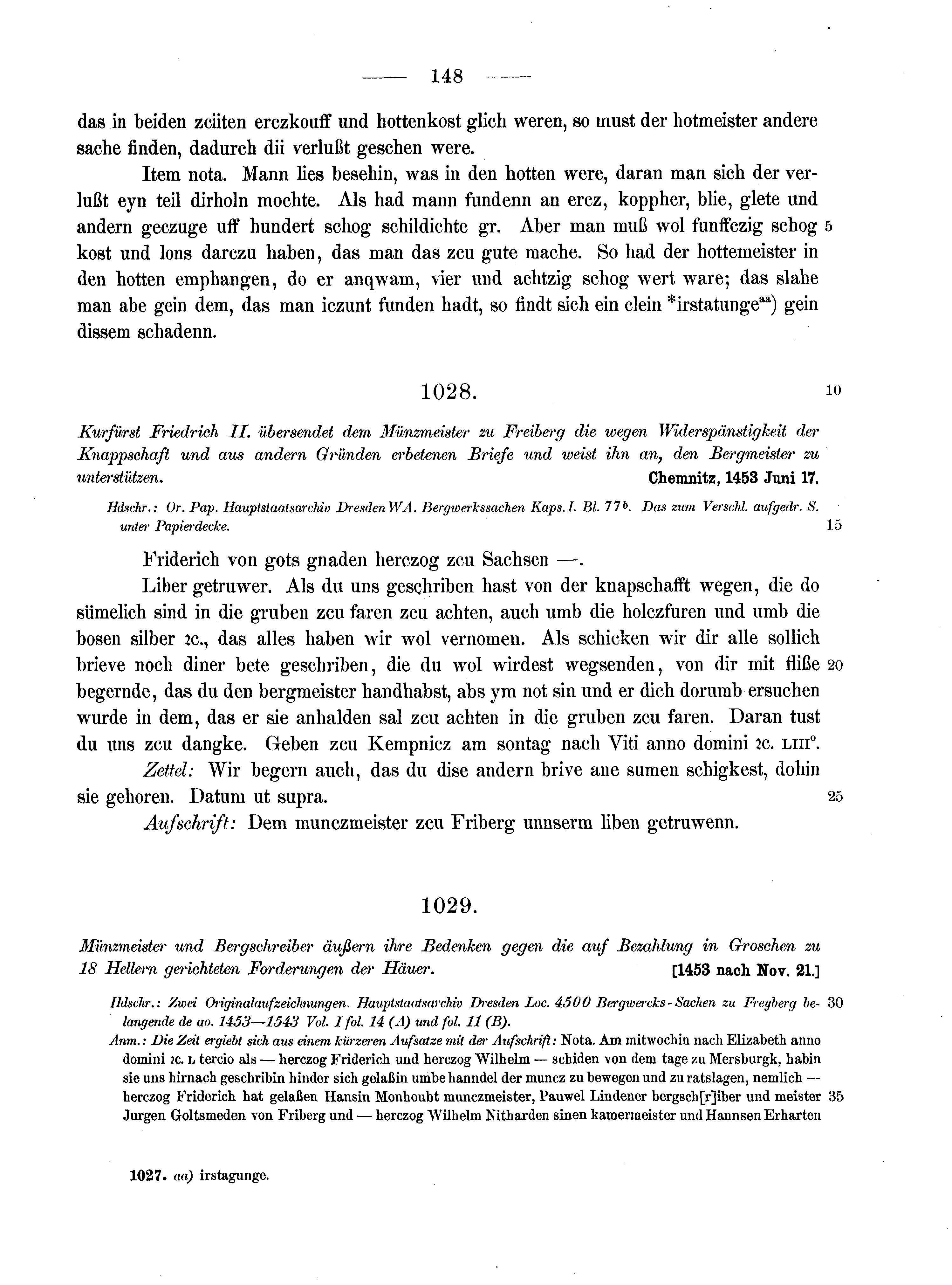 Historische Urkunde Seite 148 aus Band cds2_13