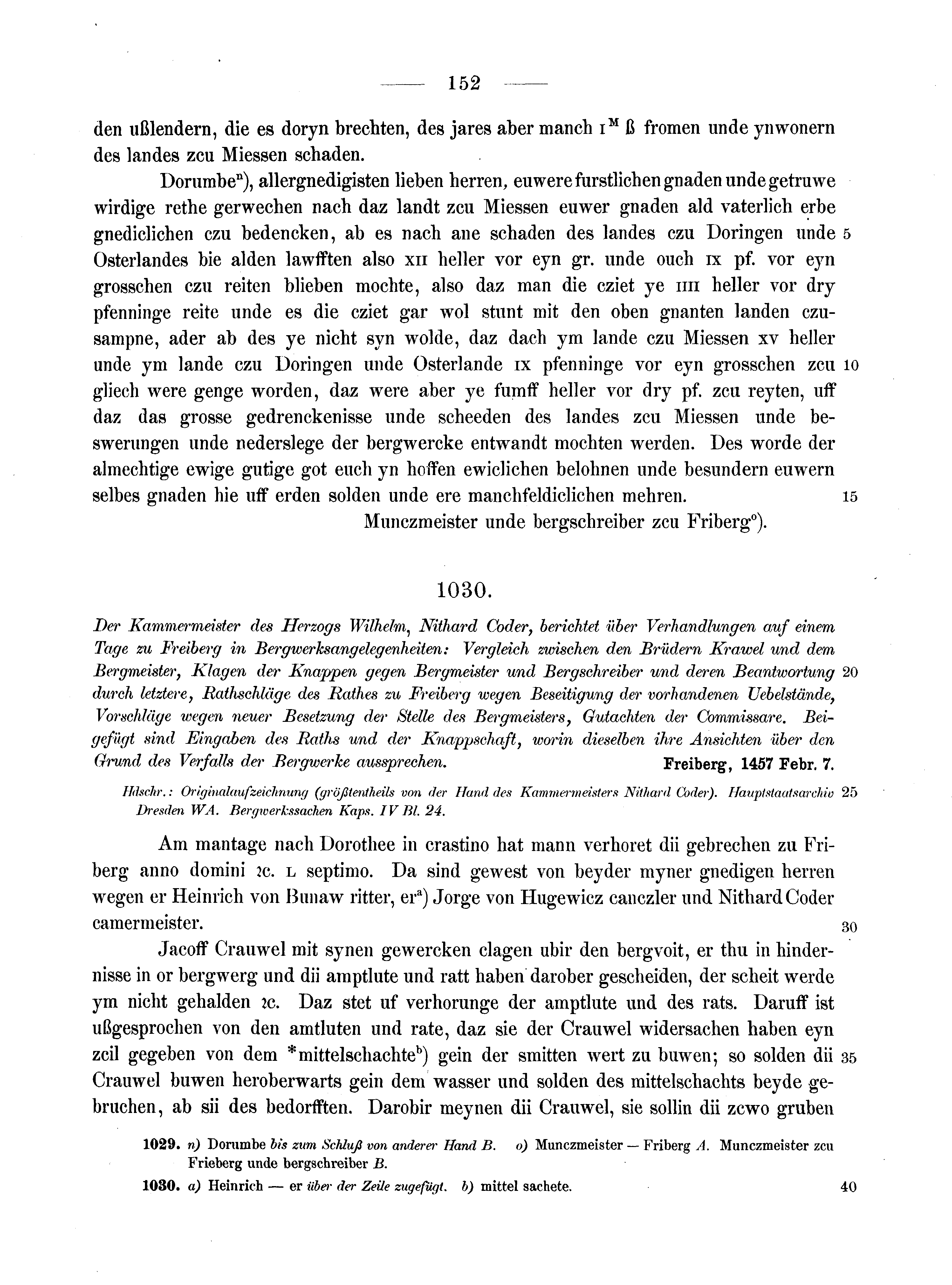 Historische Urkunde Seite 152 aus Band cds2_13
